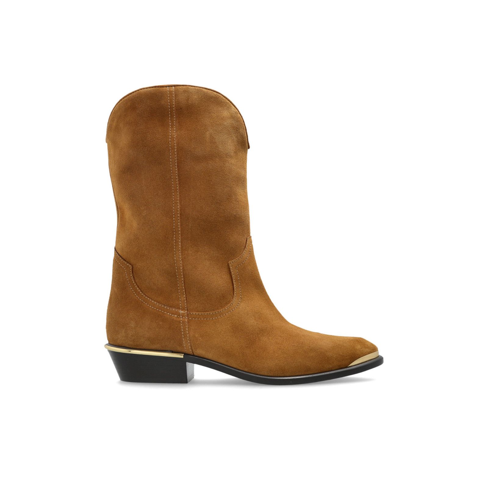 ISABEL MARANT Elbana Brown Suede Cowboy Ankle Boots New & Au