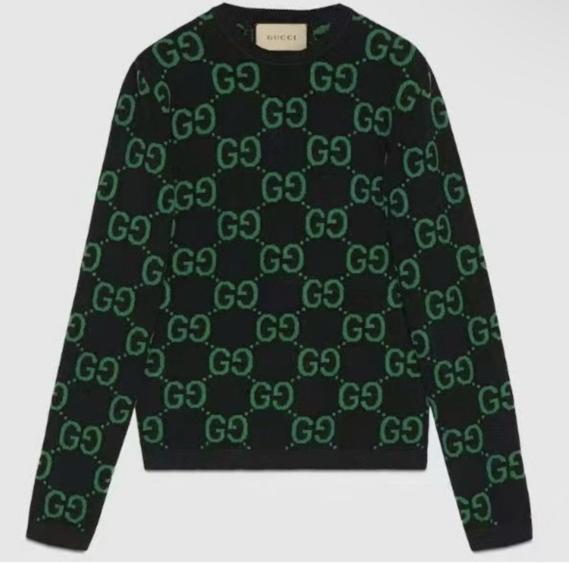 Gucci Gucci GG Monogram Crewneck Knitted Jacquard Sweater Size US S / EU 44-46 / 1 - 1 Thumbnail