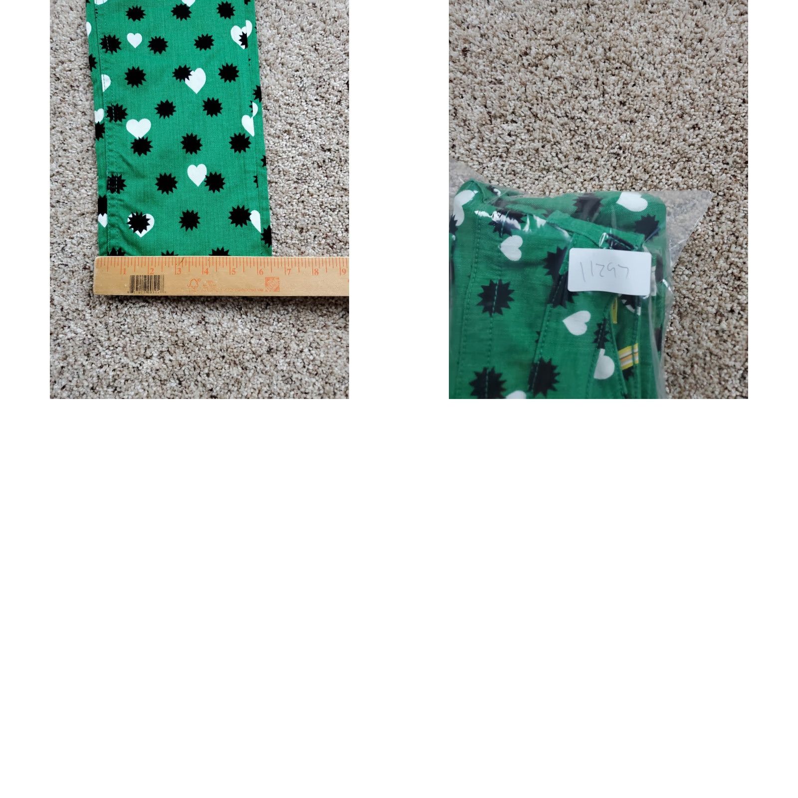 Anthropologie VINTAGE Anthropologie Maeve The Cigarette Slim Jeans Size 26 Green Heart Print Denim NWT Size 26" / US 2 / IT 38 - 9 Thumbnail