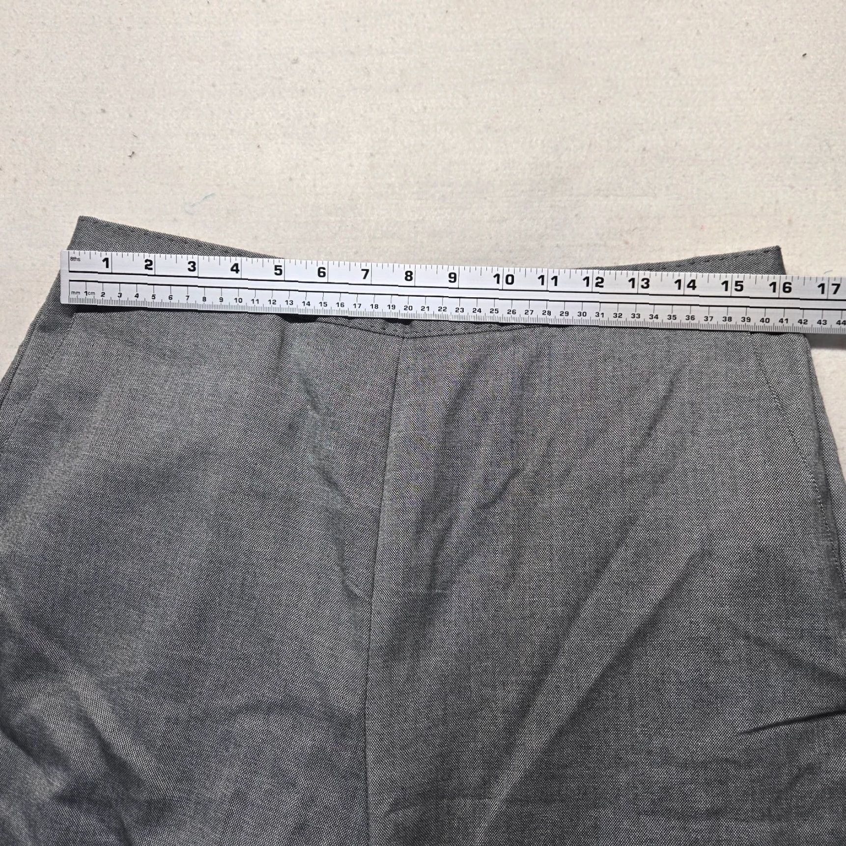 Vintage ALFRED DUNNER Dress Pants Solid Gray 14 Women Stretch Polyester Spandex Adult Women's Pants 14 Gray Size 36" / US 14 / IT 50 - 4 Thumbnail