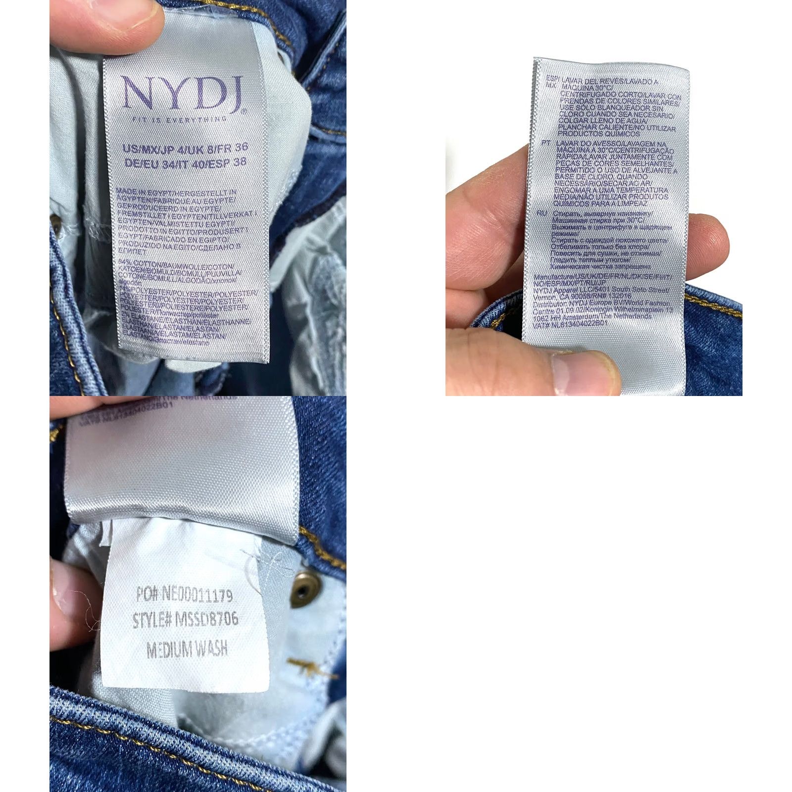 NYDJ VINTAGE NYDJ Skinny Jeans 4 Shaping Lift Tuck Stretch Normcore Preppy Denim Casual Blue Women 4 Regular Dark Stretch Jeans Size 27" / US 4 / IT 40 - 8 Thumbnail