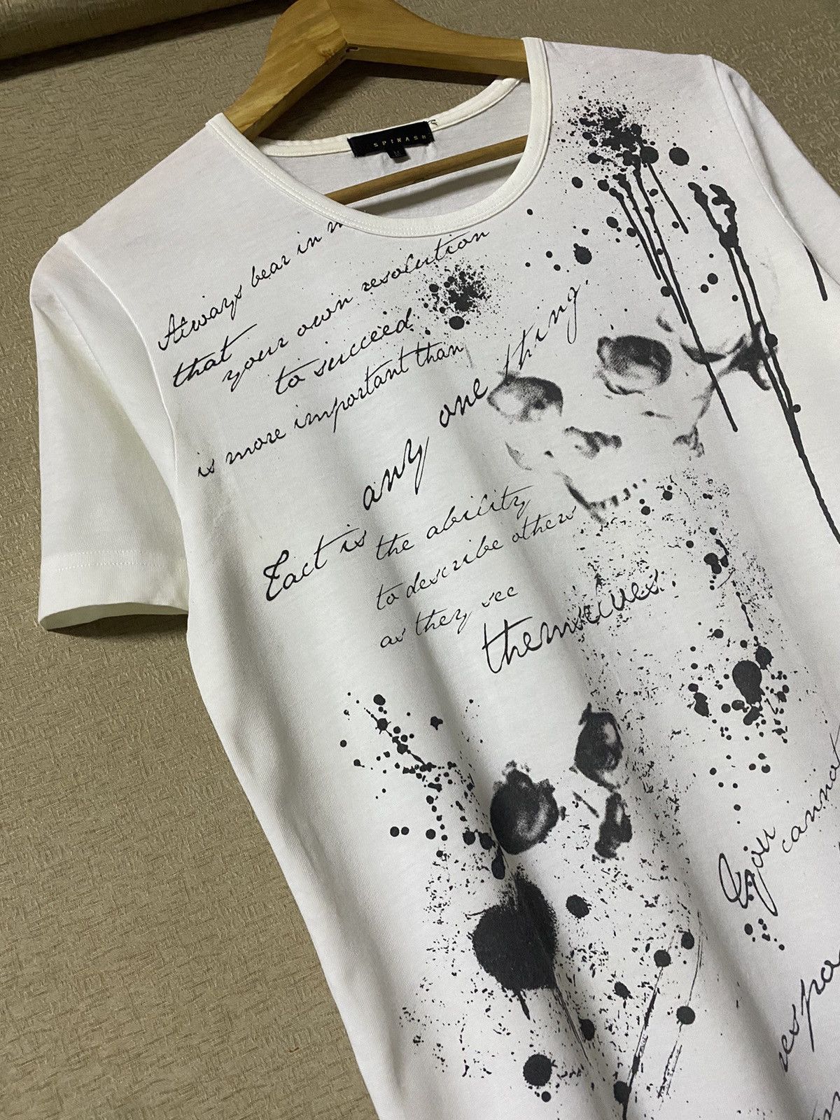 If Six Was Nine × Japanese Brand × Le Grande Bleu (L.G.B.) Japan Spinash Gothic Skulls Blood Scripted Tee Size US M / EU 48-50 / 2 - 2 Thumbnail