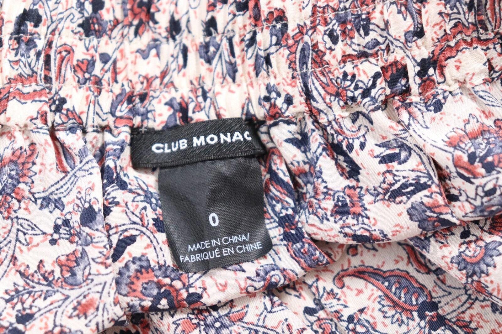 Club Monaco Club Monaco US0 Beige Floral Paisley Silk Mini Pocket Skirt Size 25" / US 0 / IT 36 - 2 Thumbnail