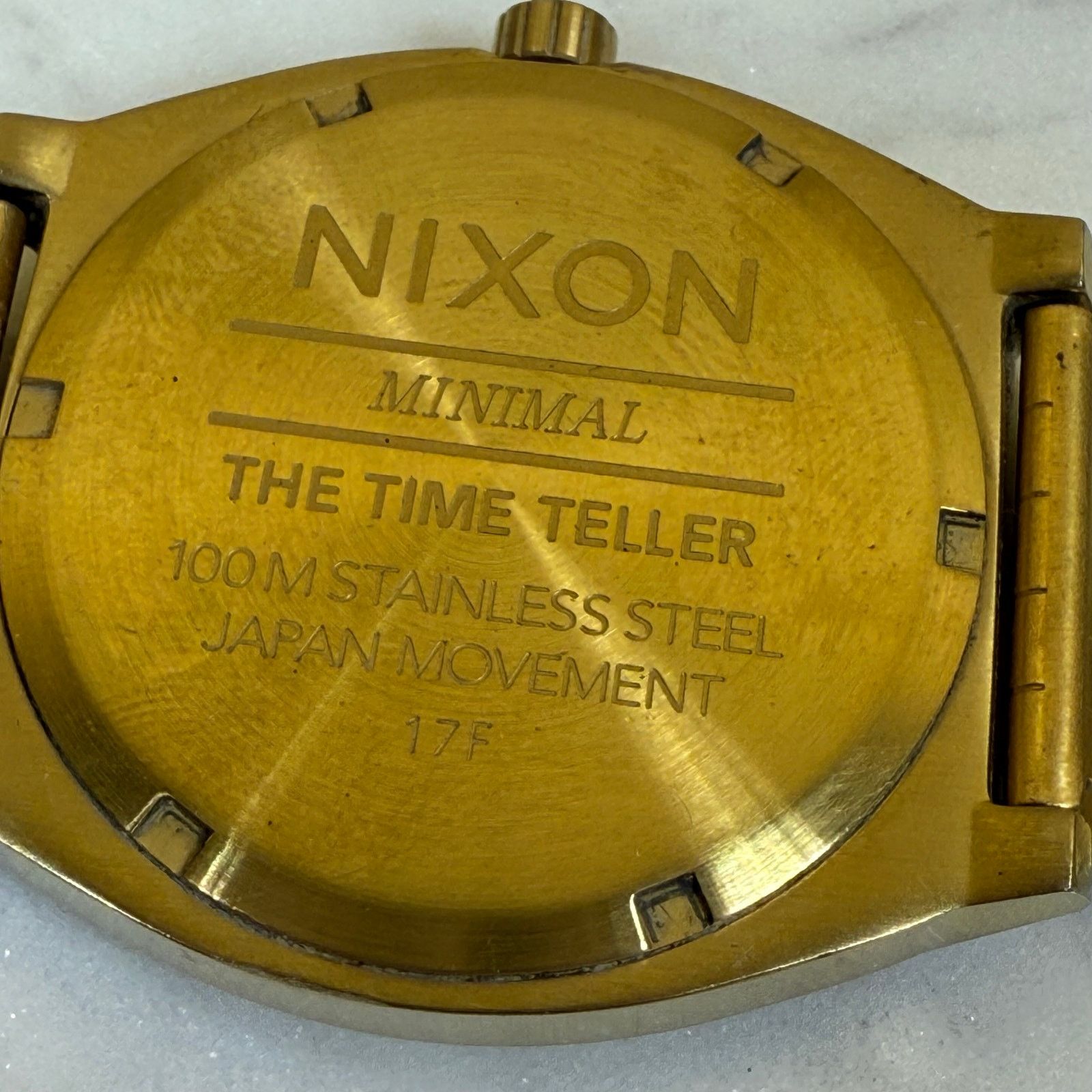 Nixon Nixon The Time Teller Gold 100M Mens Stainless Steel Watch Size ONE SIZE - 4 Thumbnail