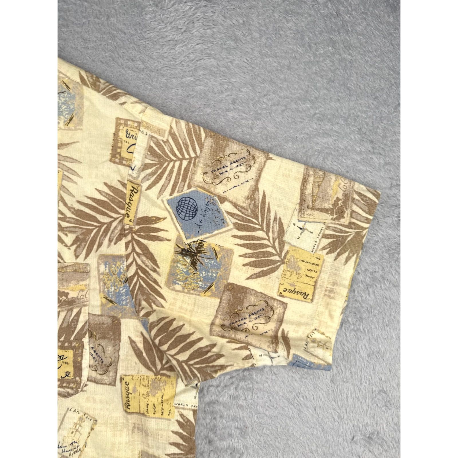 Roundtree & Yorke VINTAGE Roundtree & Yorke Shirt Men 2XL Yellow Hawaiian Cotton Floral Button-Up Short Sleeve Size US XXL / EU 58 / 5 - 2 Thumbnail