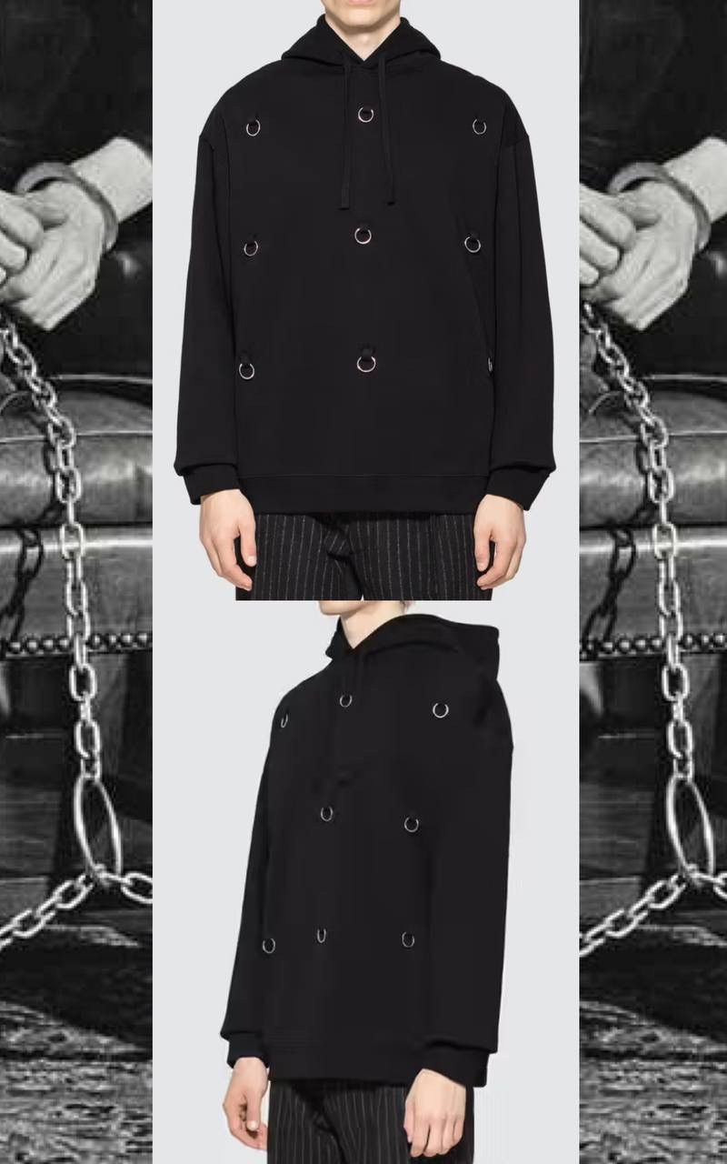 image of Raf Simons Rings Hoodie in Black, Men's (Size Small)