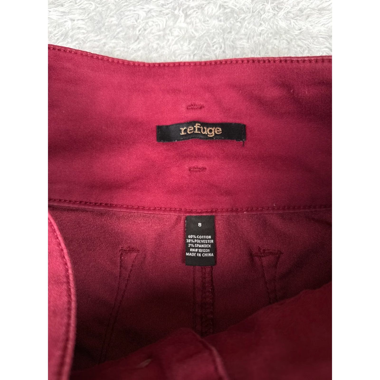 Vintage Refuge Jeans Womens 8 Red Skinny Denim Pants Mid Rise 30x28 Stretch 5-Pocket Classic Size 30" / US 8 / IT 44 - 6 Thumbnail