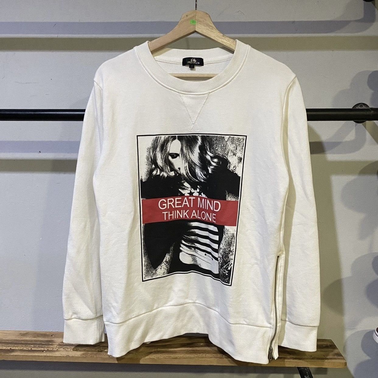 If Six Was Nine × Japanese Brand Bernings Sho “Great Mind Think Alone” Side Zip Sweatshirts Size US M / EU 48-50 / 2 - 1 Thumbnail