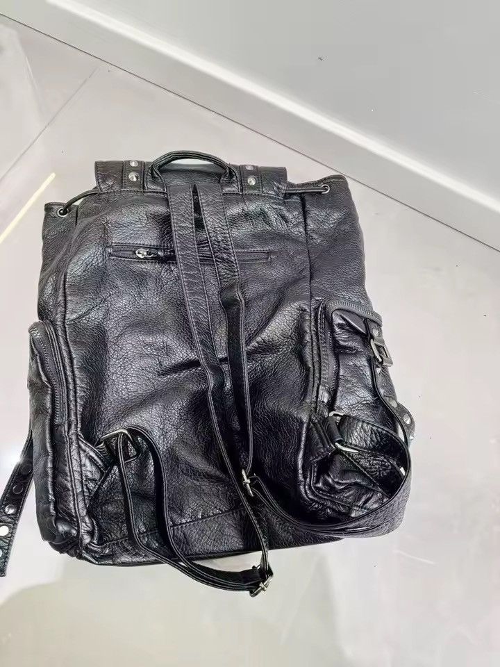 Gothic Punk Pu Leather Rivet Skull Capacity School Backpack