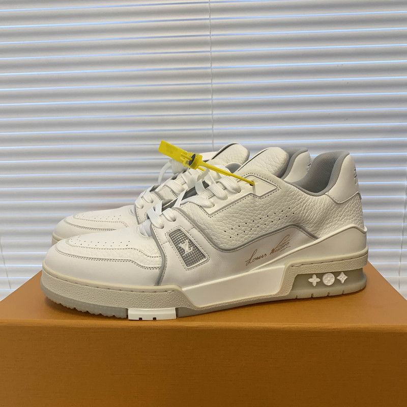 Louis Vuitton Louis Vuitton White Cement Low-Top Sneaker 0079 Size US 9.5 / EU 42-43 - 1 Thumbnail