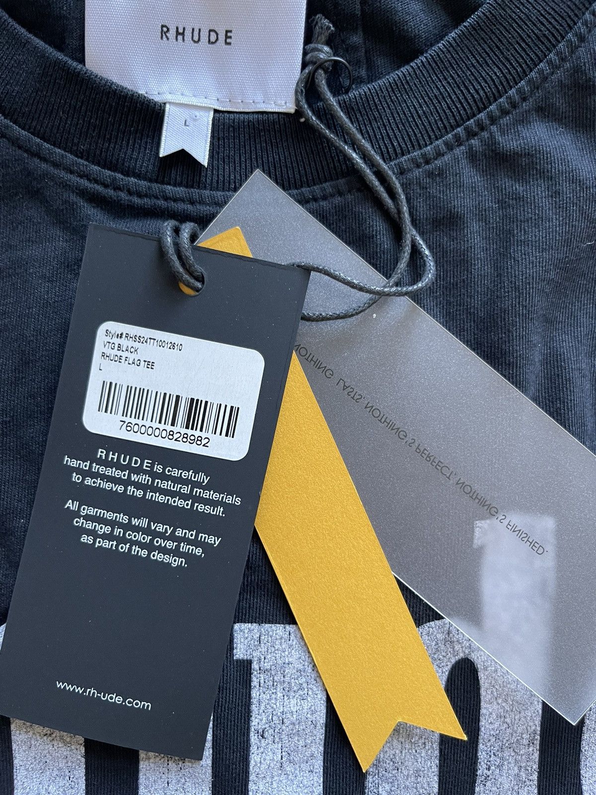 Rhude Rhude Flag Tee Vintage Black Size US L / EU 52-54 / 3 - 4 Thumbnail