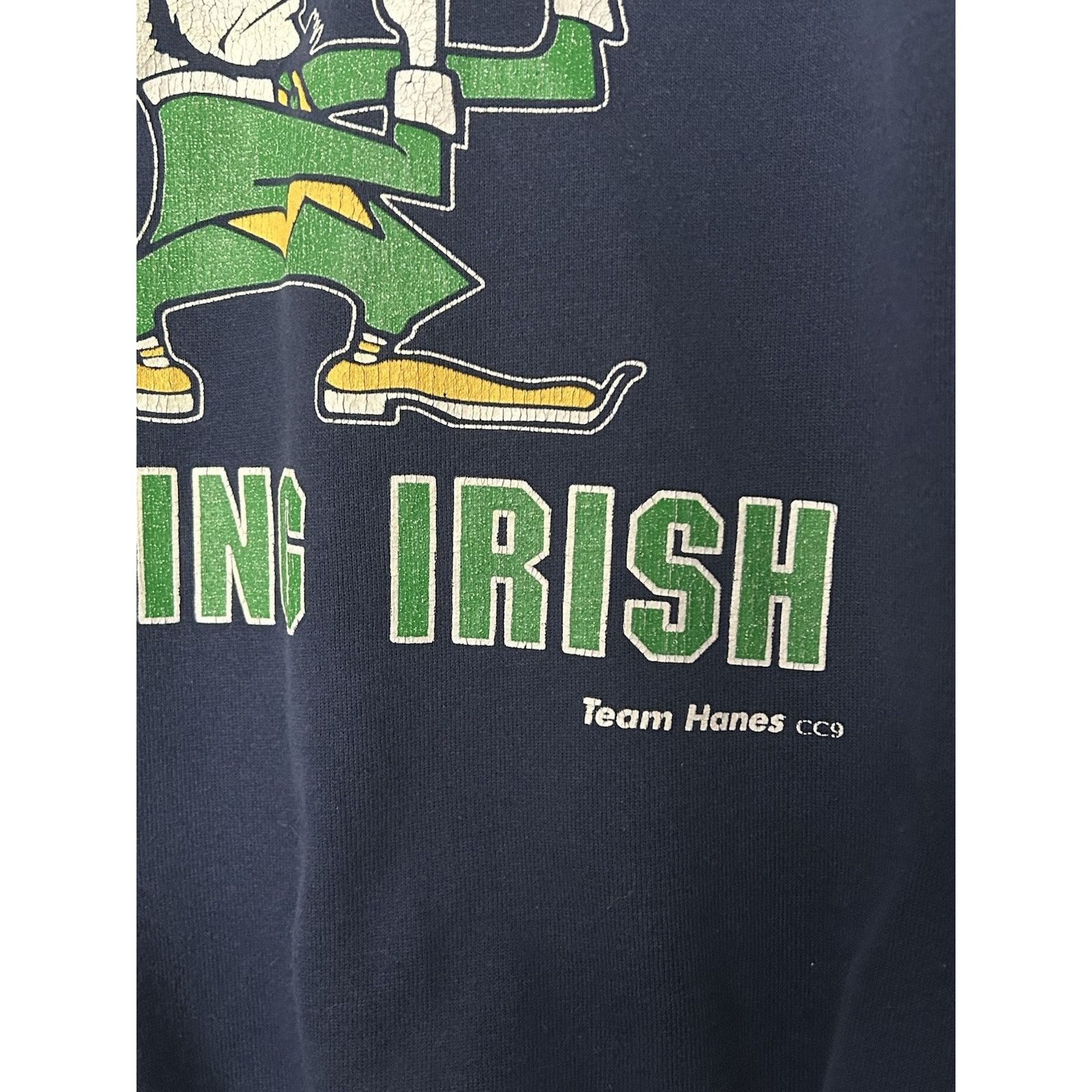 Vintage Vintage 90s Notre Dame Pullover Crewneck Sweatshirt USA Size US XL / EU 56 / 4 - 2 Thumbnail
