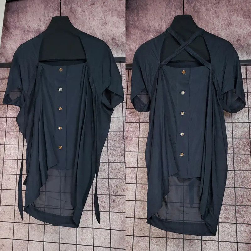 Vivienne Westwood Vivienne Westwood Black Silk Blend Short Sleeve Tee 0089 Size M / US 6-8 / IT 42-44 - 1 Thumbnail