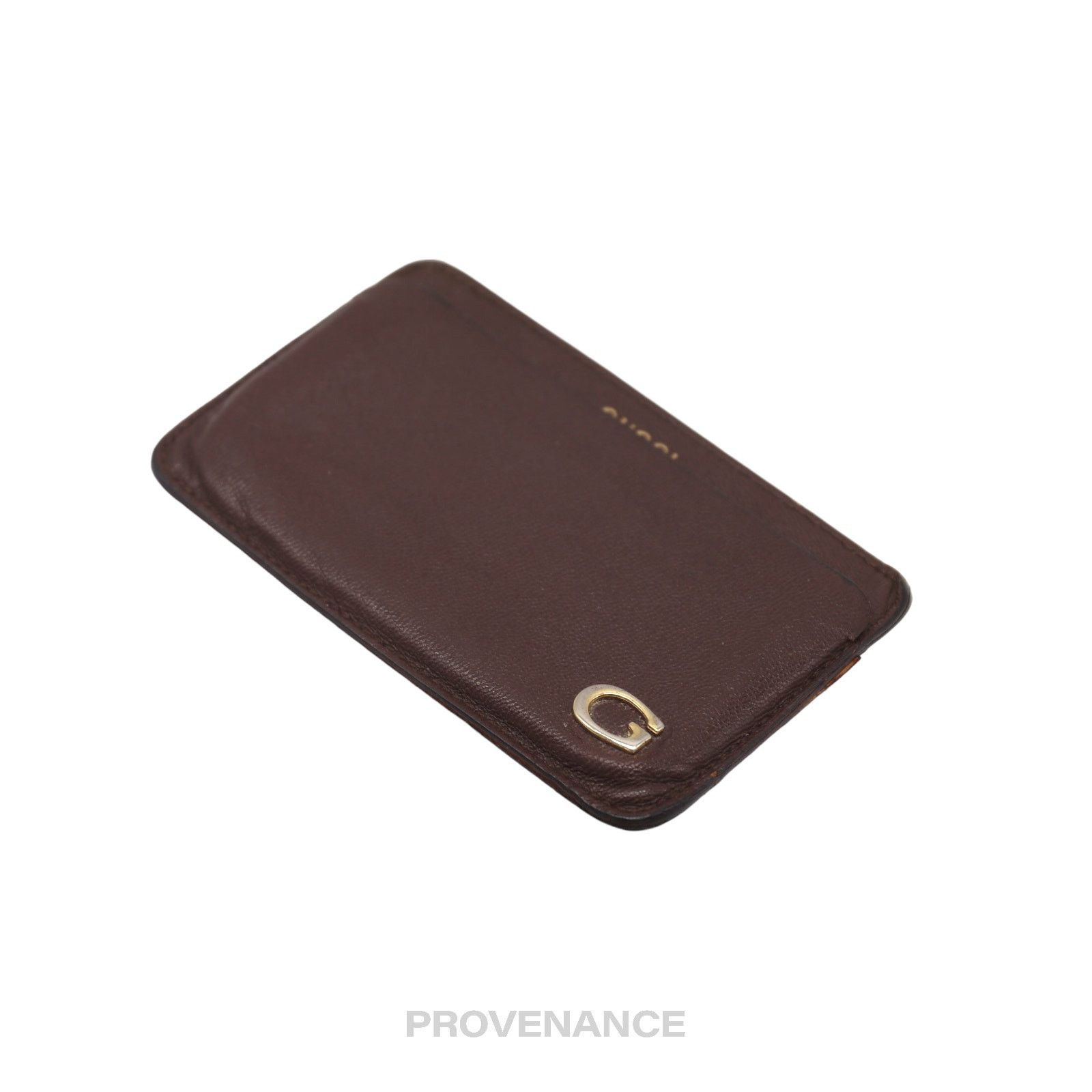 Gucci 🔴 Gucci G Card Holder Wallet - Brown Leather Size ONE SIZE - 5 Thumbnail