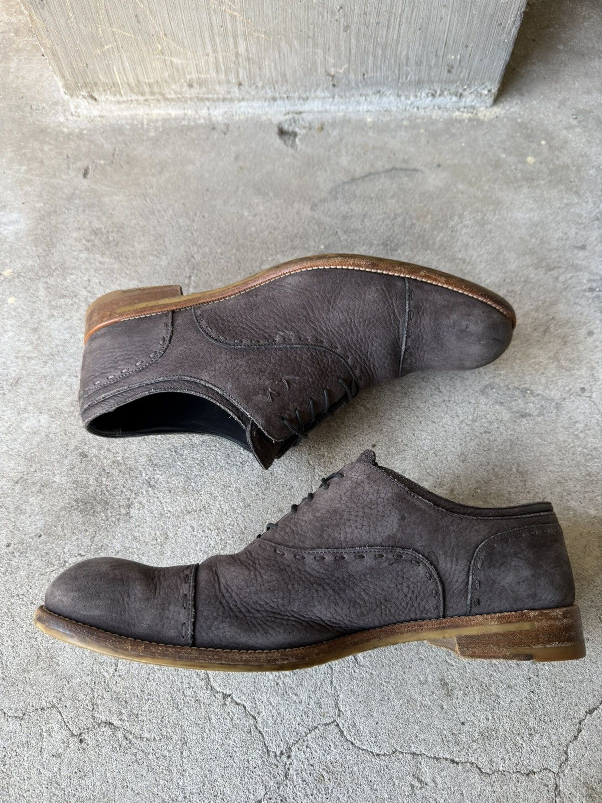 Louis Vuitton LOUIS VUITTON Archive Dark Brown Suede Leather Shoes Size US 7.5 / EU 40-41 - 4 Thumbnail