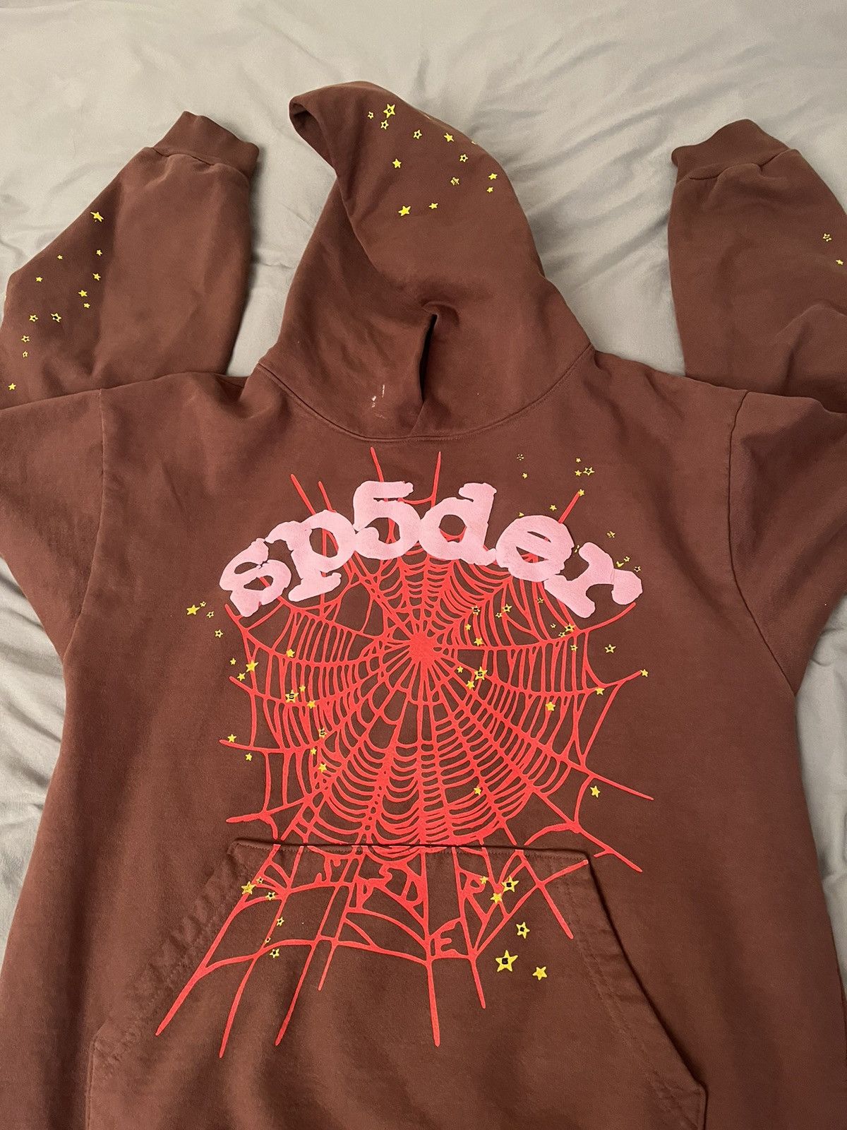 image of Spider Worldwide Sp5Der Hoodie Brown, Men's (Size Medium)