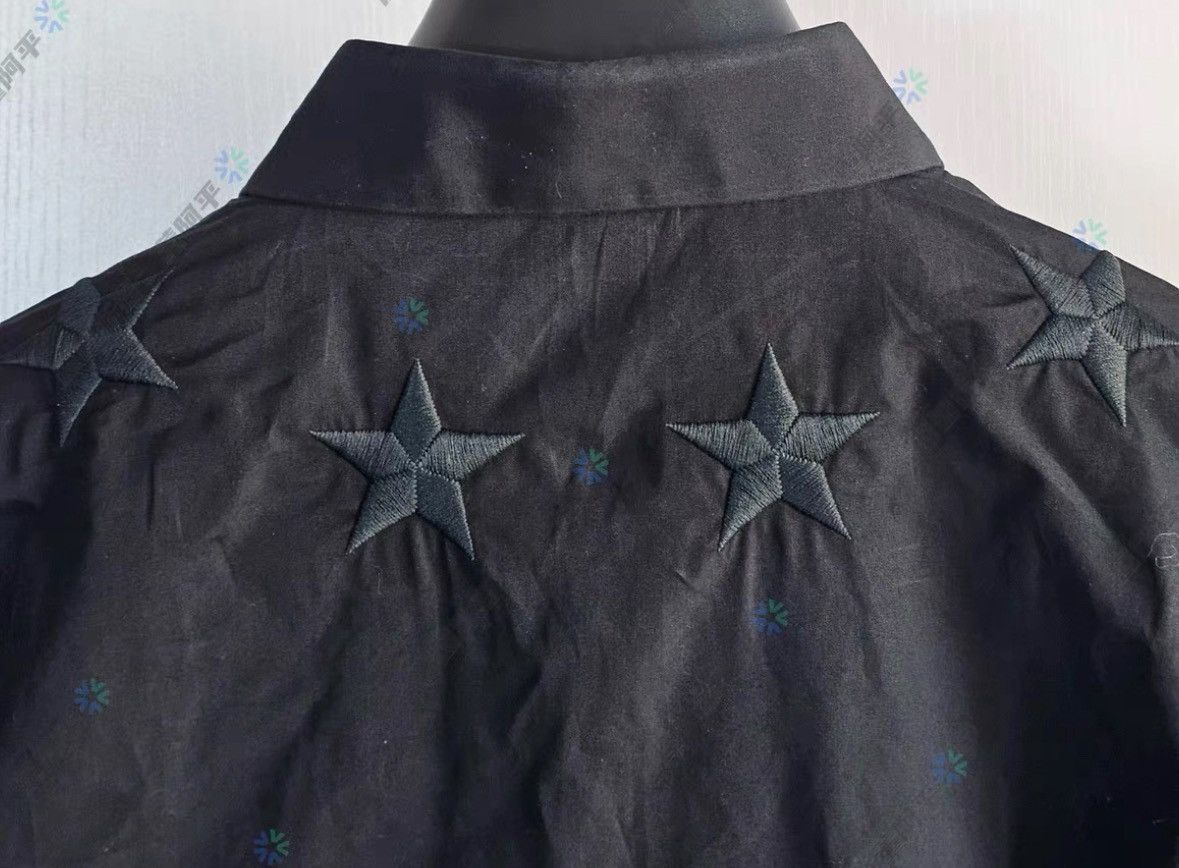 Givenchy Givenchy Size 41Black Star Embroidered Shirt 2506-Nextarrow Size US XL / EU 56 / 4 - 4 Thumbnail