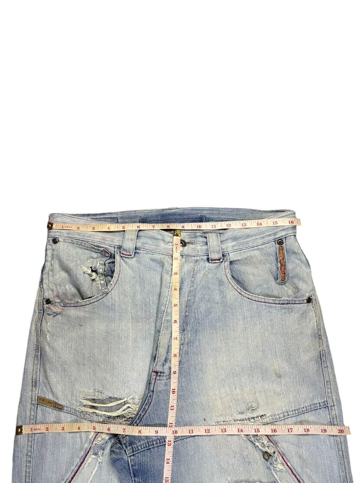 Hobo Vintage Hobo Embroidered Double Knee Baggy Cargo Jeans Size US 33 - 11 Thumbnail