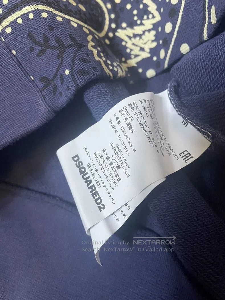 Dsquared2 DSQUARED2 Blue Bandana Print Sweatshirt. Size US M / EU 48-50 / 2 - 5 Thumbnail