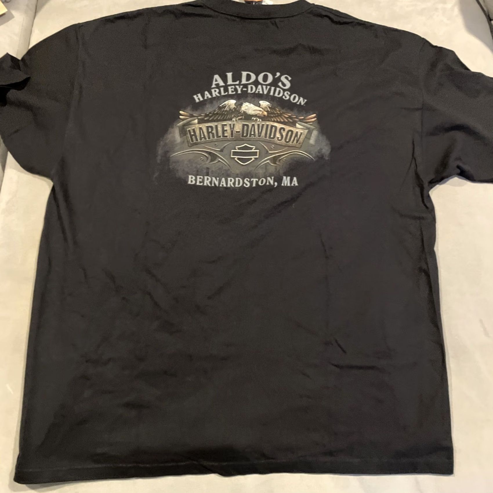Harley Davidson VINTAGE 2008 Harley-Davidson Clown T Shirt XXL 2XL Black Men Short Sleeve Shirt Mens Aldo's Bernardston MA Size US XXL / EU 58 / 5 - 5 Thumbnail