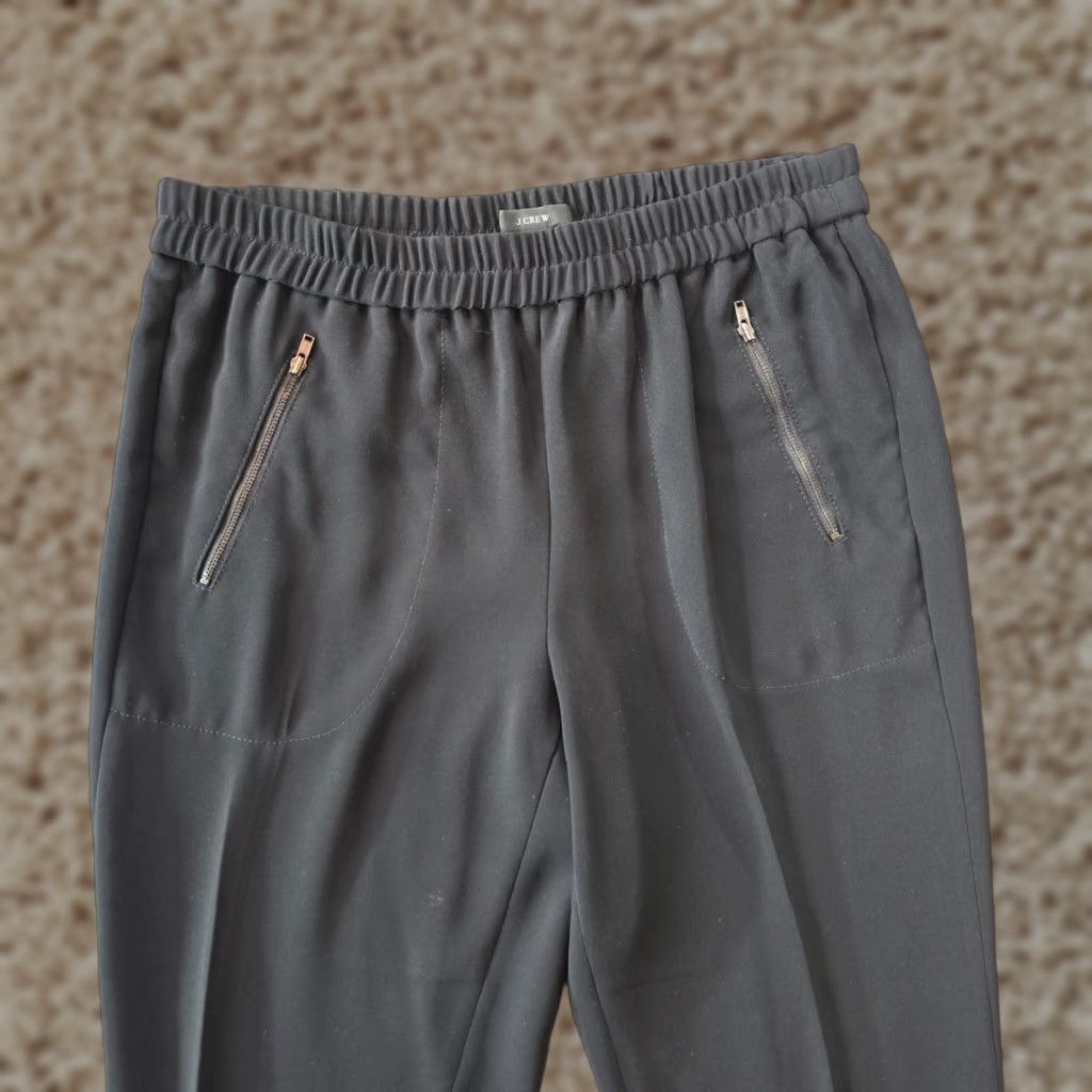 J.Crew J.CREW Pants Womens Size 4 Black Joggers Pockets Pull On Classic Tapered Twill 26.5 In Inseam Casual City Size 27" / US 4 / IT 40 - 1 Thumbnail