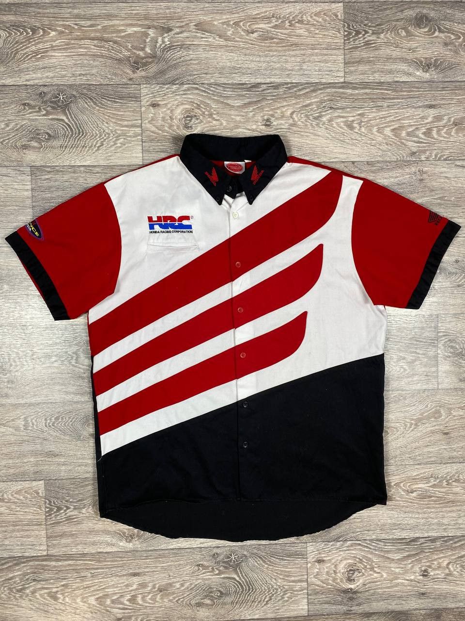 Honda × NASCAR Vintage honda logo racing buttom down heavy cotton shirt Size US XL / EU 56 / 4 - 1 Thumbnail