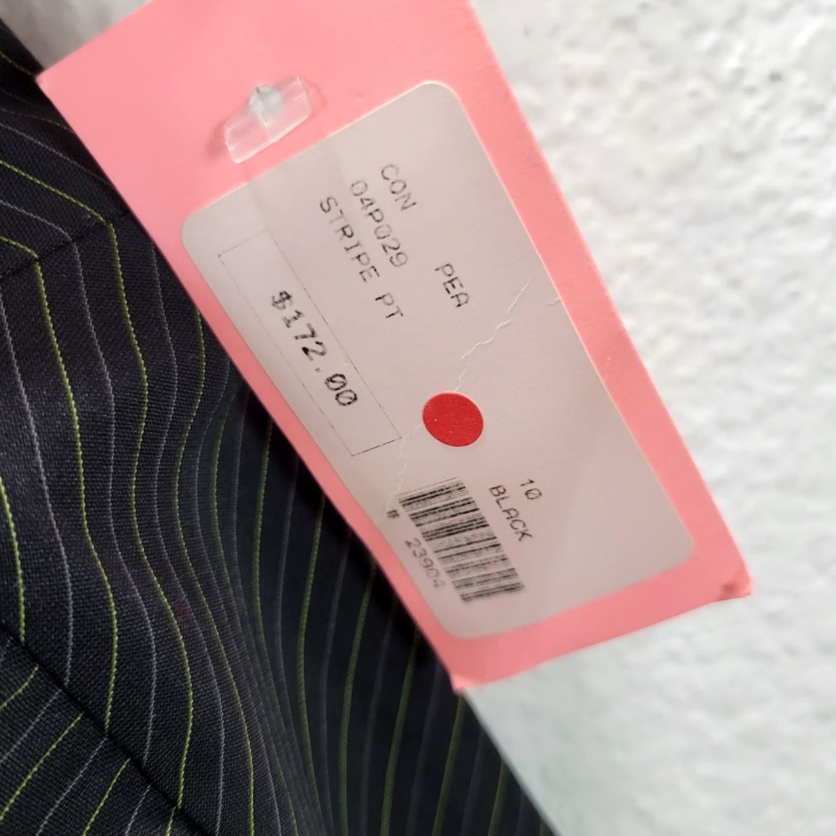 CLOT VINTAGE Peace Of Cloth Black Pinstripe Dress Pants Women's Formal Sz 10 NWT Size 32" / US 10 / IT 46 - 7 Thumbnail