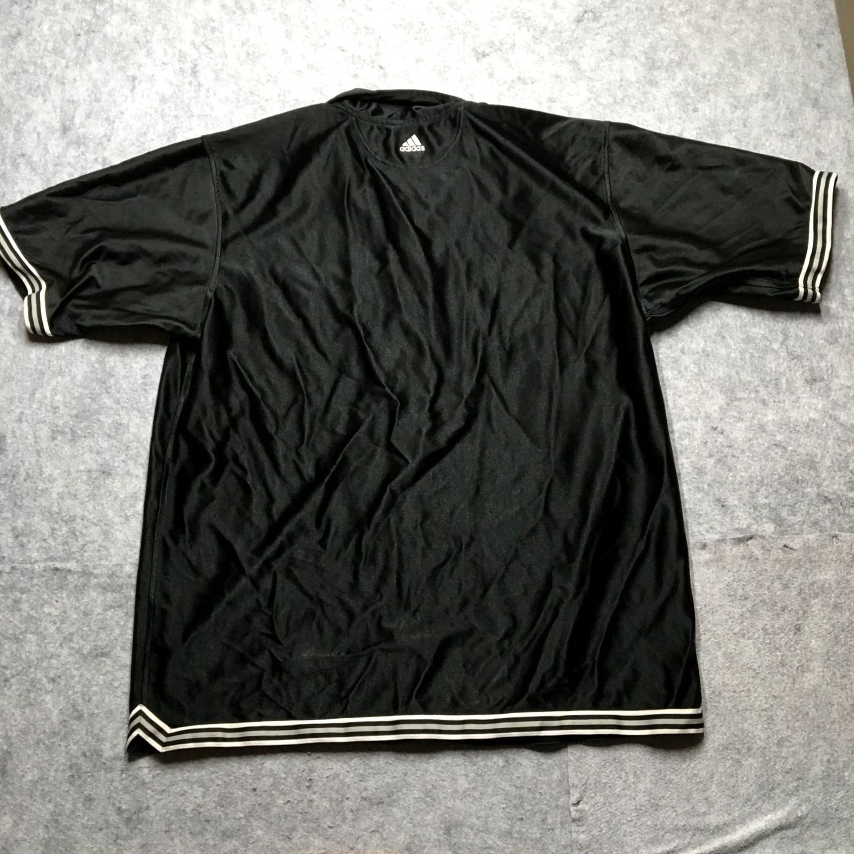 Adidas Vintage Adidas Satin Shooting Shirt Mens 2XL Black Spellout Snap Basketball Y2k Size US XXL / EU 58 / 5 - 5 Thumbnail