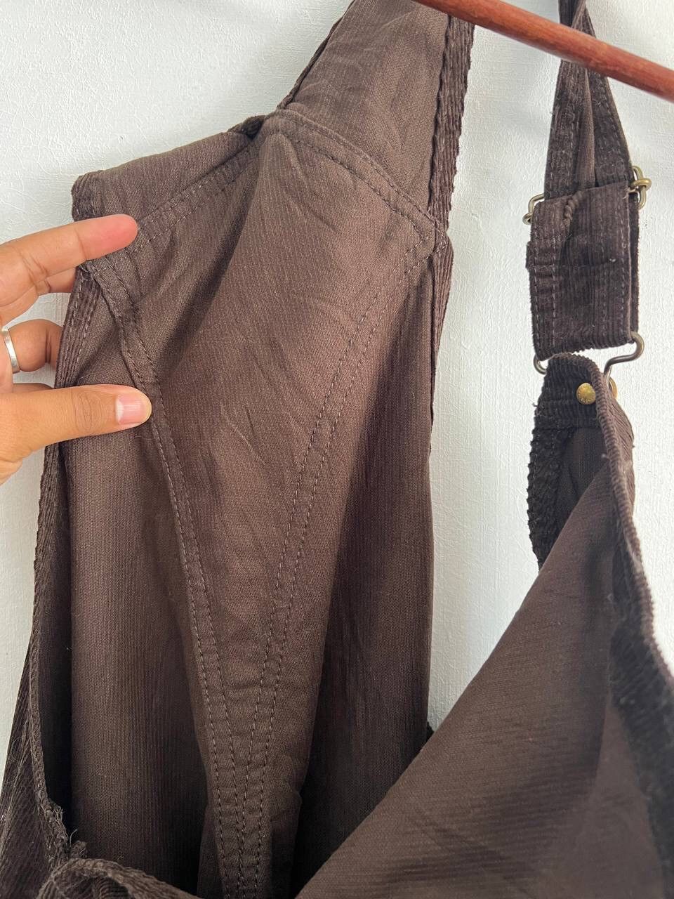 The Smiths Smith’s Workwear Sanforized Brown Corduroi Overalls Size US 33 - 17 Thumbnail