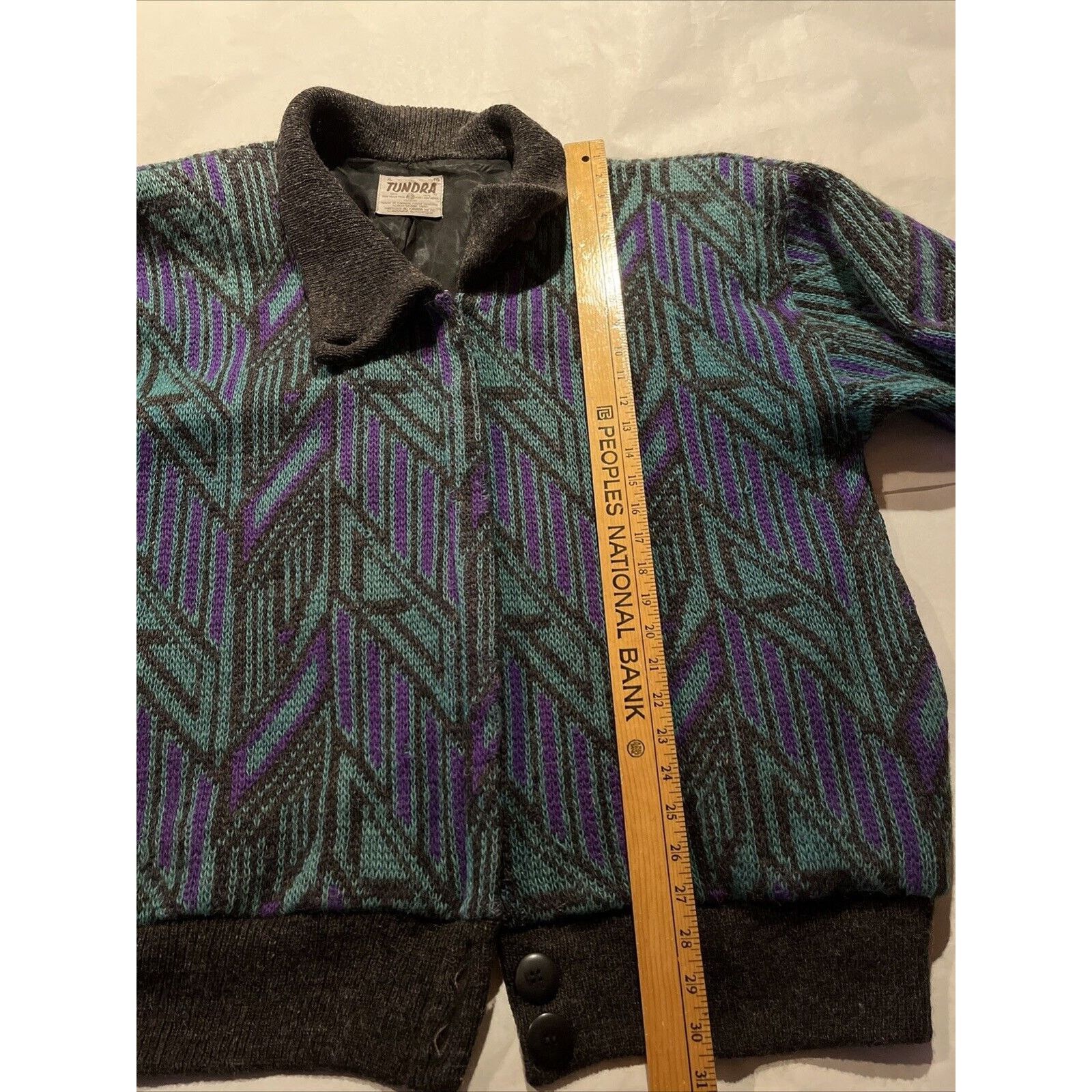 Tundra Tundra Canada Vintage Men’s XL Green Geometric Wool Sweater Size US XL / EU 56 / 4 - 11 Thumbnail