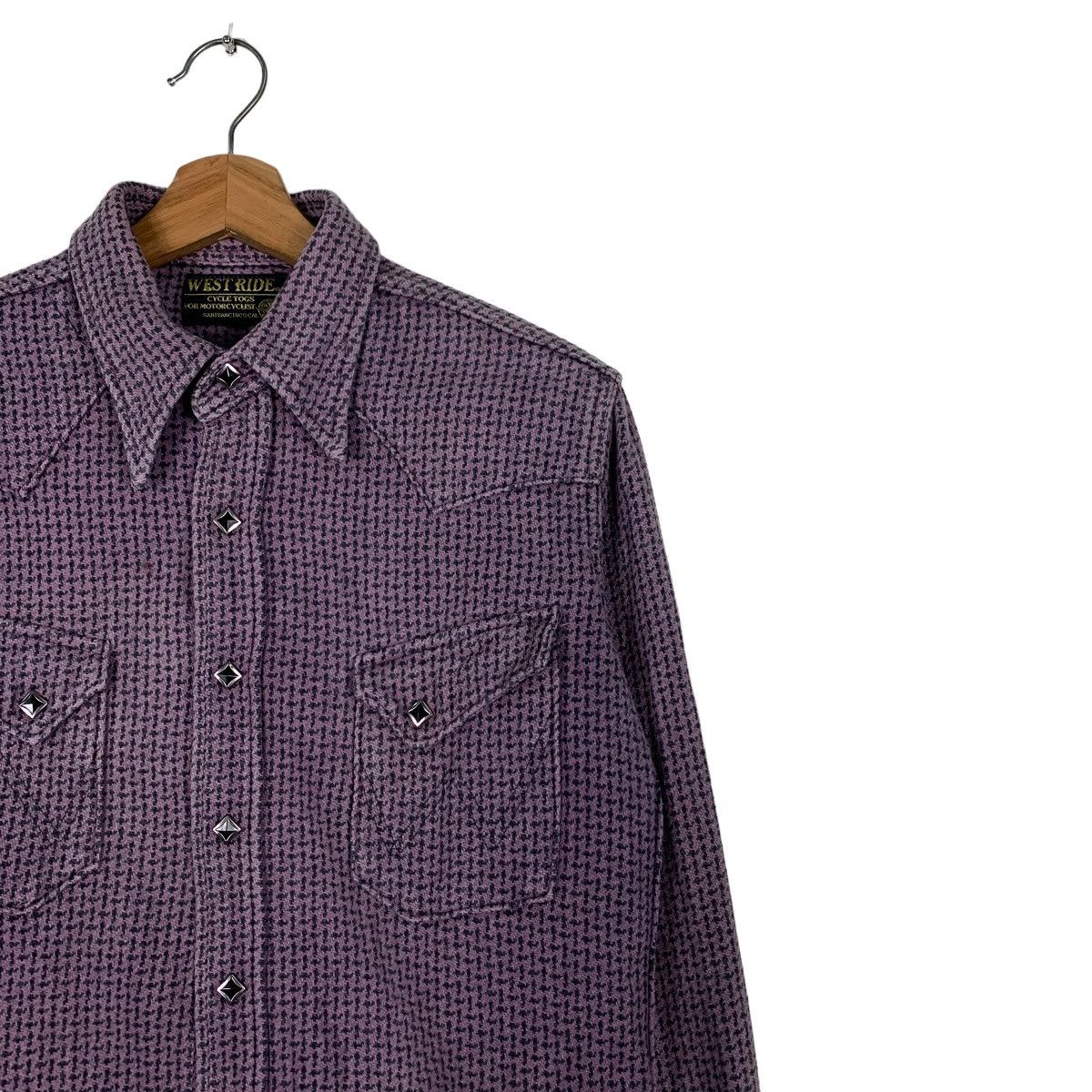 Flannel WEST RIDE Cycle Togs For Motorcyclist Button Shirt #0139-C7 Size US S / EU 44-46 / 1 - 6 Thumbnail