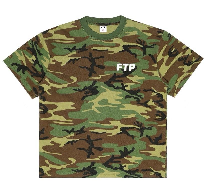 Fuck The Population FTP Logo Tee Woodland Camo Size US XL / EU 56 / 4 - 1 Thumbnail