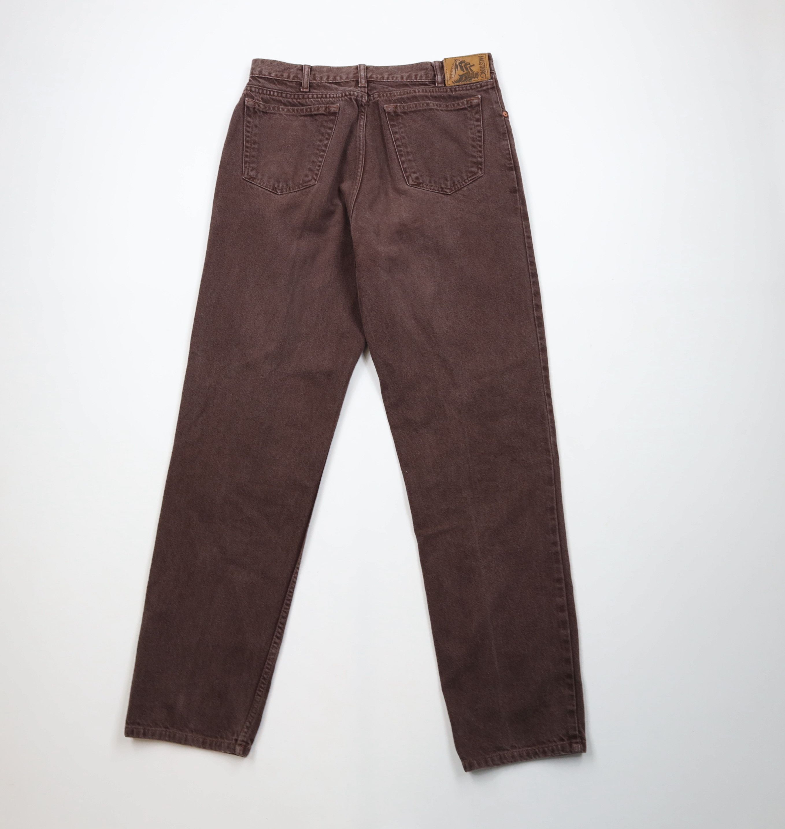 Vintage Vintage 90s Streetwear Straight Leg Denim Jeans Brown Cotton Size US 32 / EU 48 - 11 Thumbnail