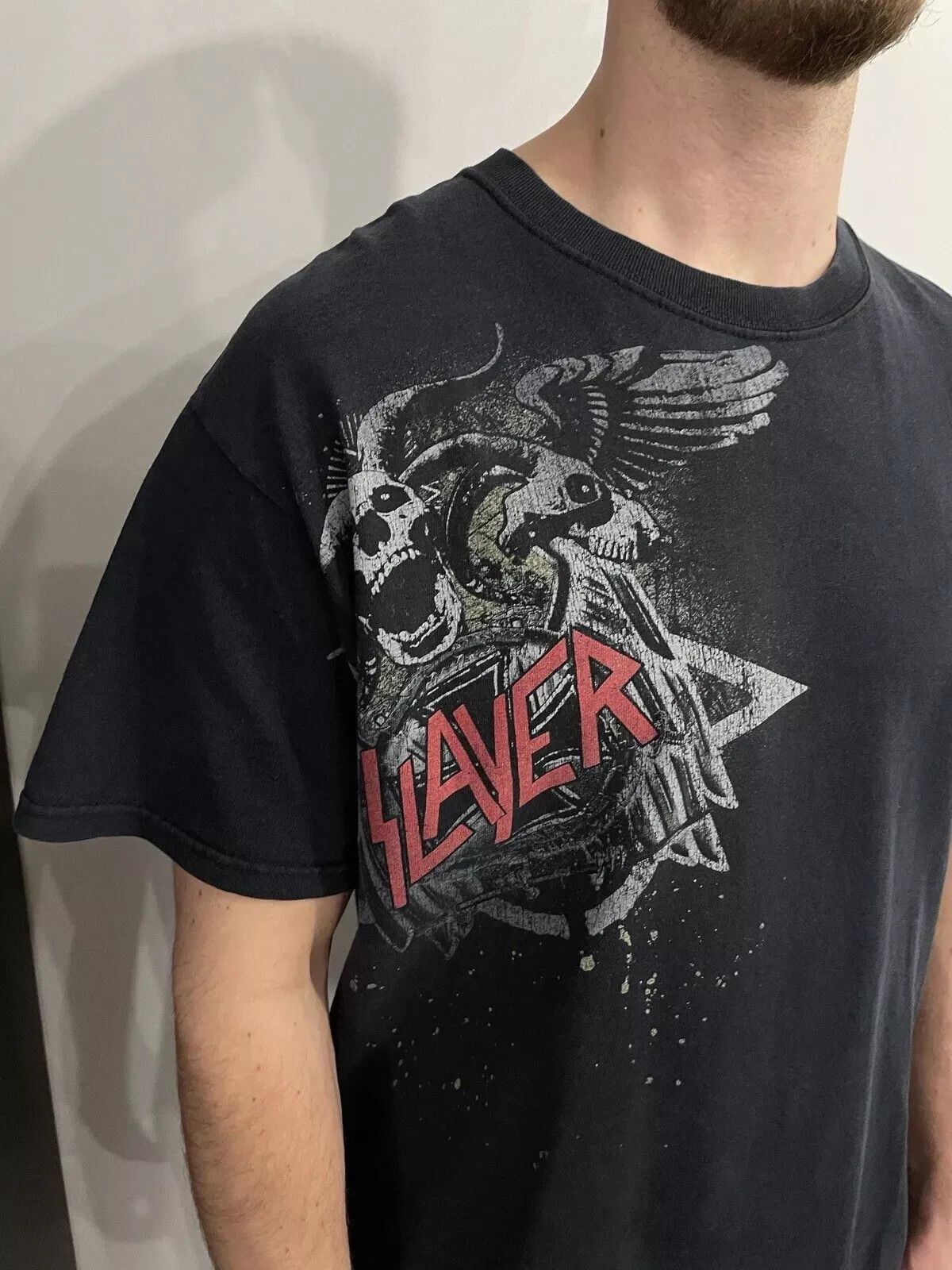 Fruit Of The Loom VINTAGE 2000s SLAYER 2007 SHIRT TEE ROCK BAND FADED CONCERT Size US L / EU 52-54 / 3 - 3 Thumbnail