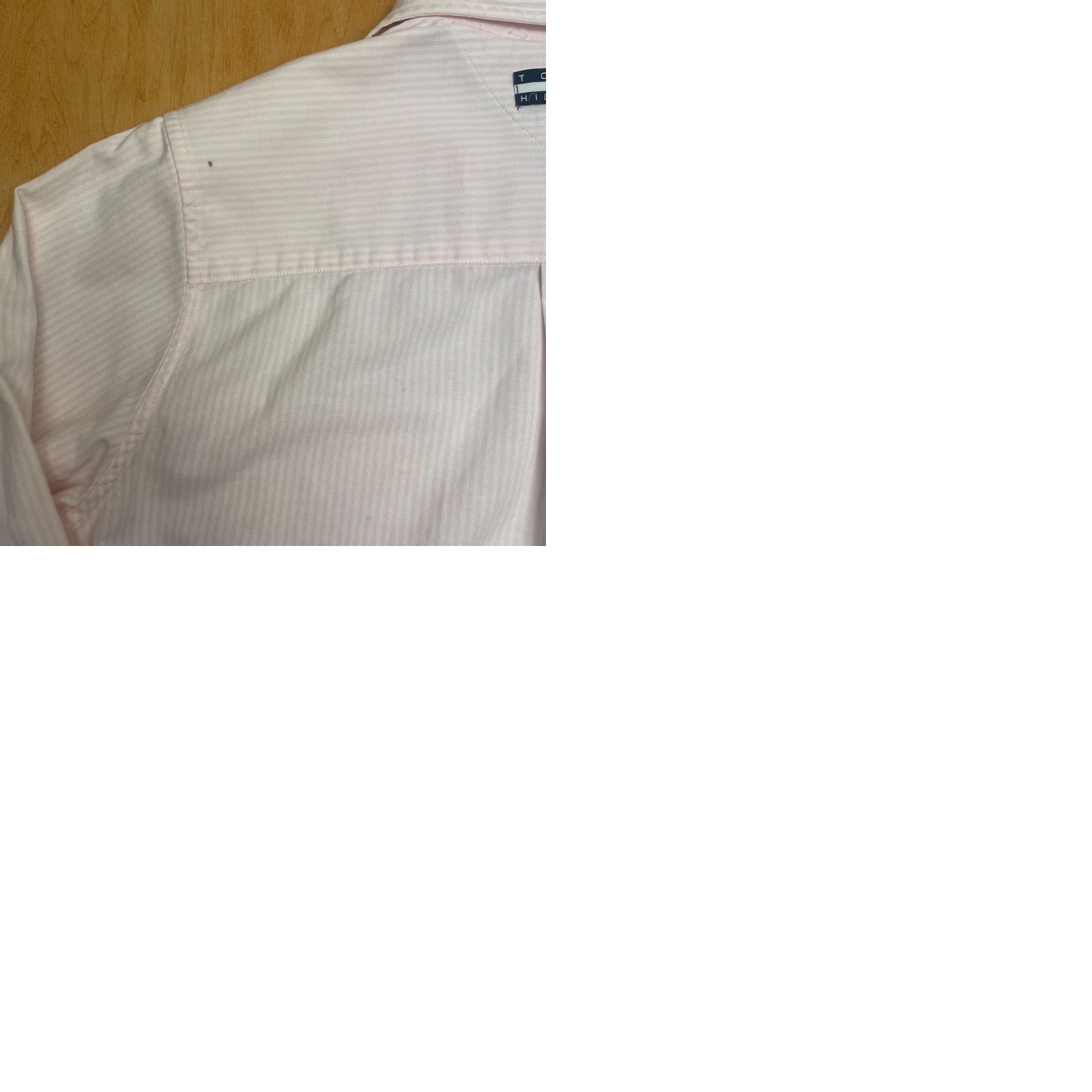 Tommy Hilfiger VINTAGE Tommy Hilfiger Shirt Medium Pink and White Striped Long Sleeve Y2K Men Size US M / EU 48-50 / 2 - 9 Thumbnail