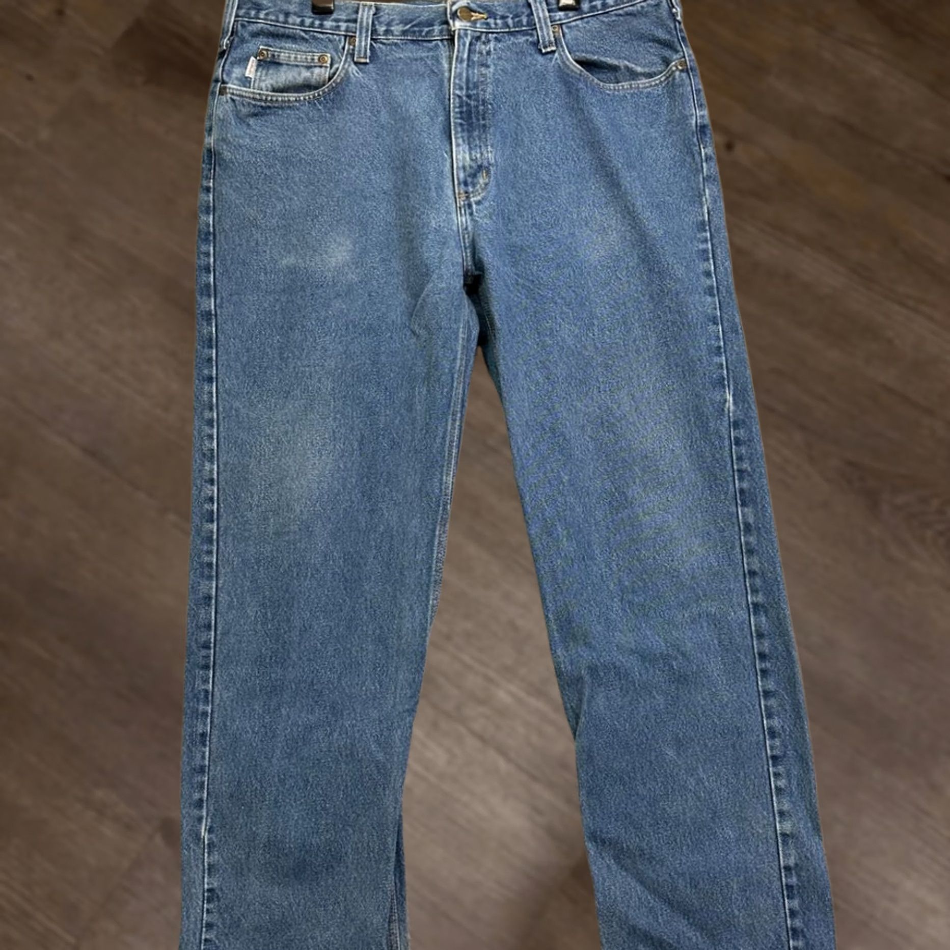 Carhartt Carhartt Jeans Mens 40X32 Relaxed Fit Straight Denim Blue Cotton B460 DVB Size US 40 / EU 56 - 1 Thumbnail
