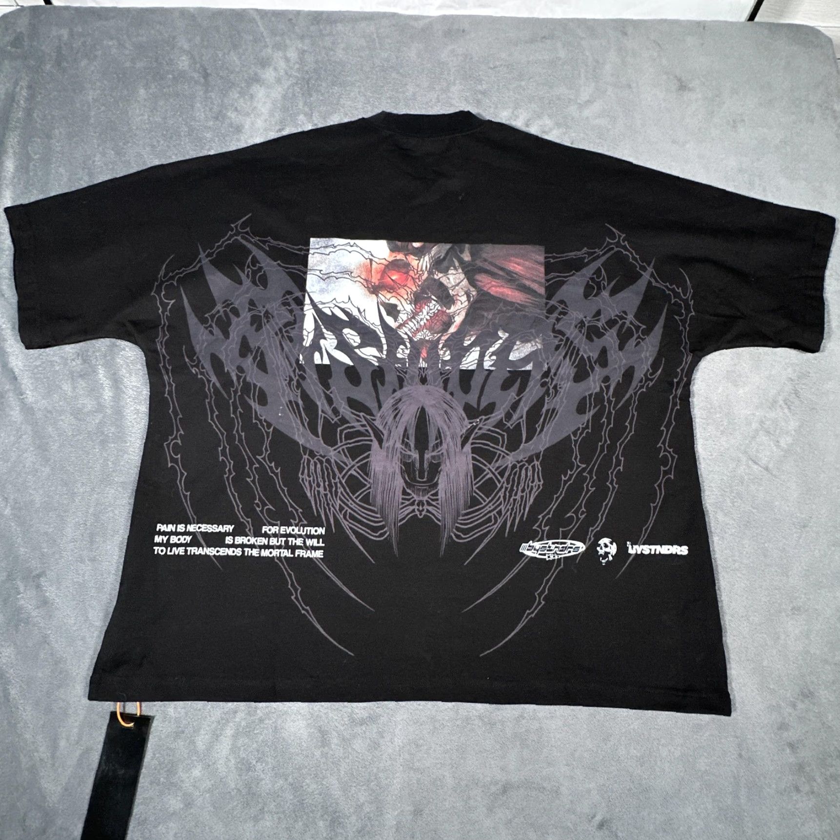 Vintage BYSTNDRS Shirt Mens Small Black Anime Skull Graphic Oversized Streetwear Tee Shirt Size US S / EU 44-46 / 1 - 5 Thumbnail