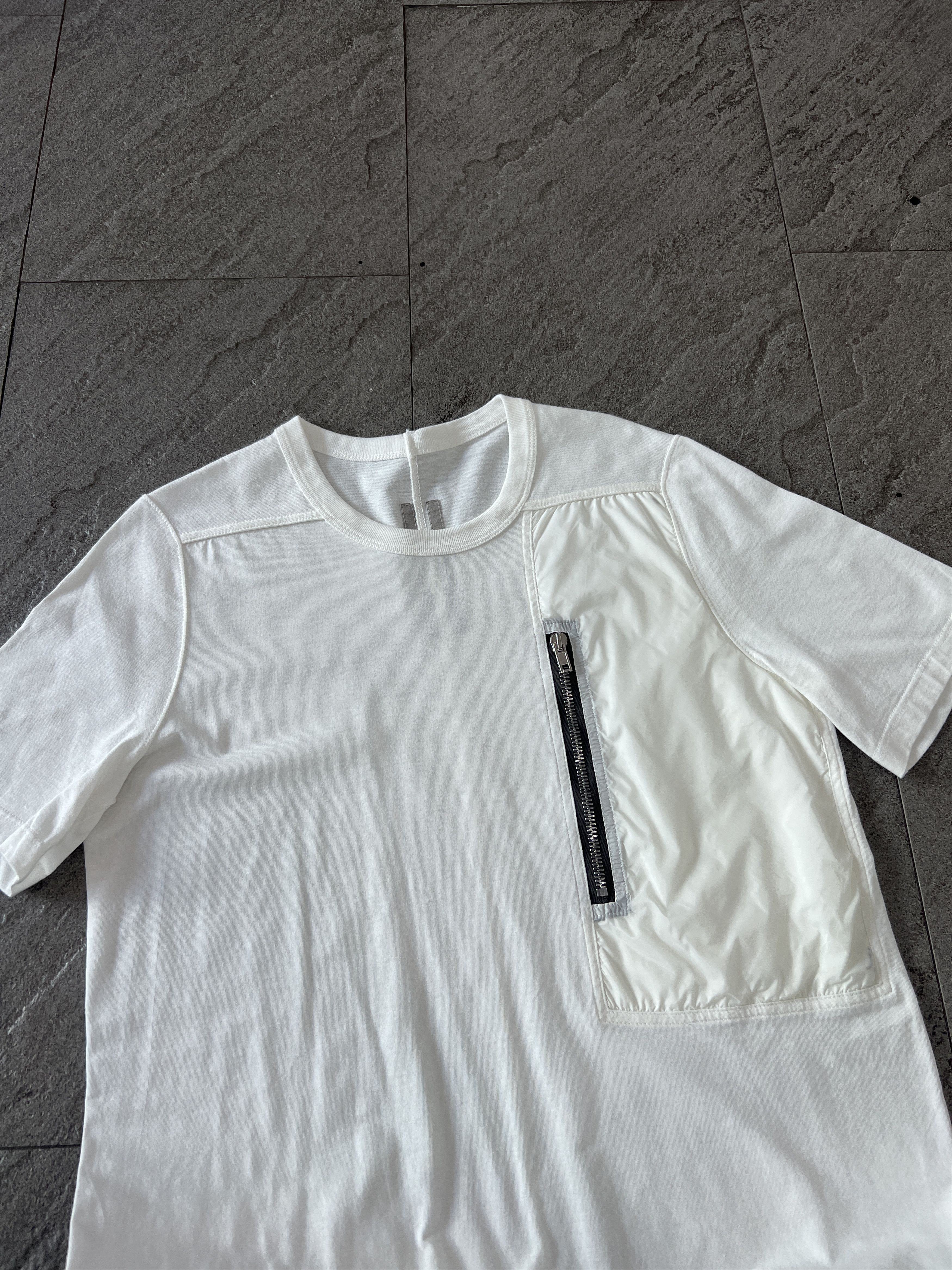 Rick Owens Rick Owens Zip Pocket Tee Milk White Medium Size US M / EU 48-50 / 2 - 4 Thumbnail
