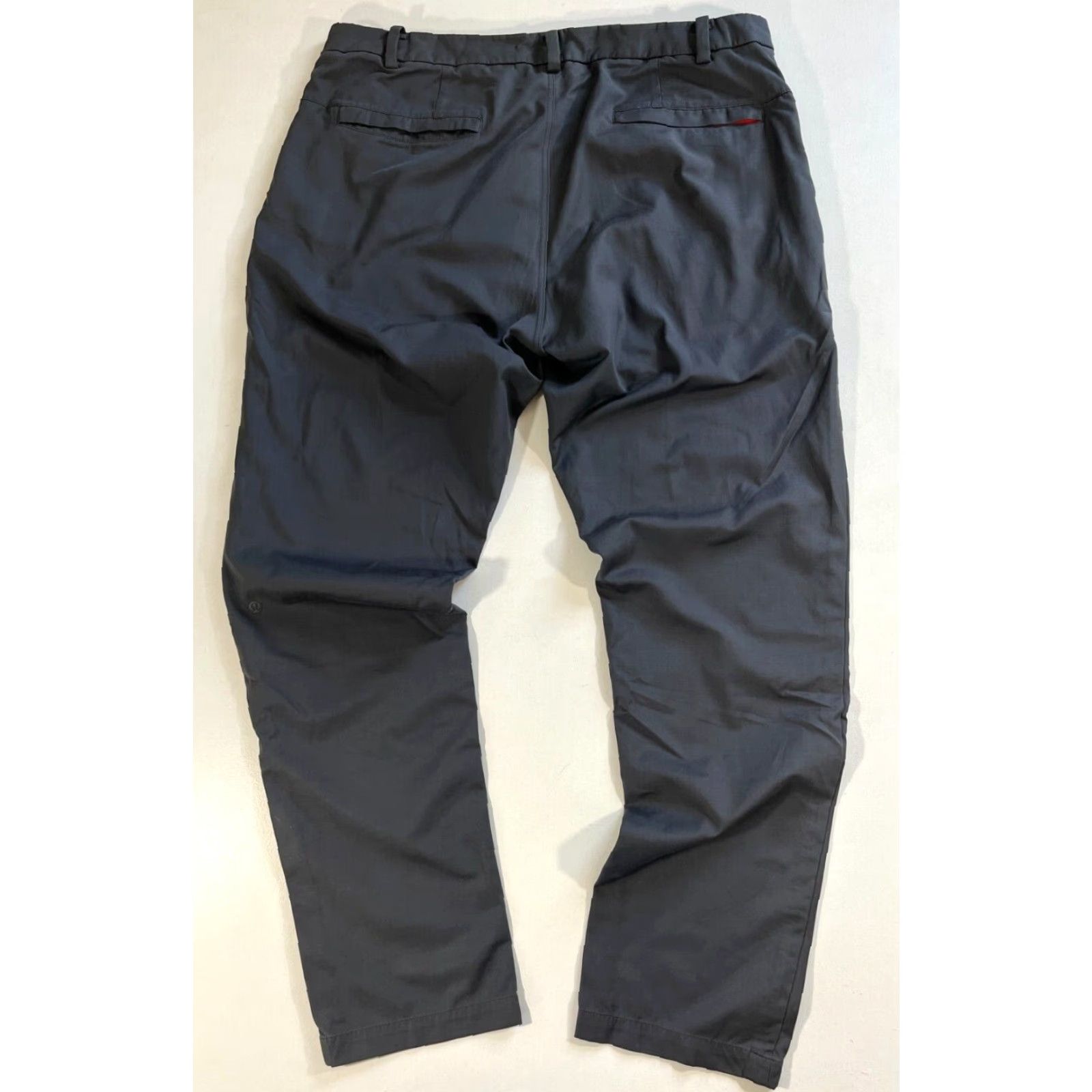Lululemon Lululemon Men's Commission Pants Gray 36x32.5 Regular Chino City Preppy Flat Front Belt Loops Pockets Stretch Size US 36 / EU 52 - 2 Thumbnail