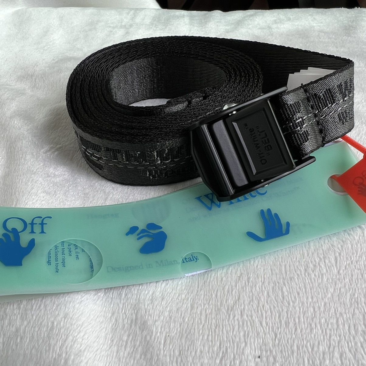 image of Off White Off-White Mini Industrial Belt (Ss19) Black, Men's