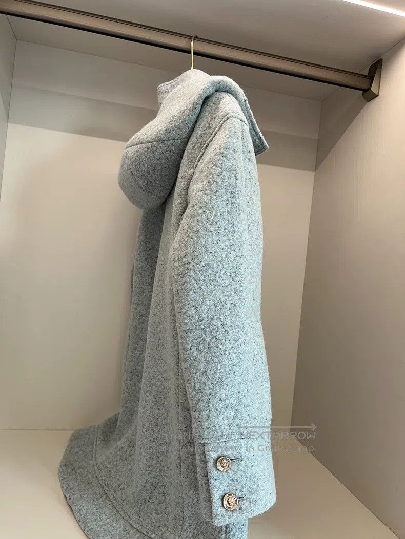 Chanel Chanel Chinese-style buckled grey hat coat Size XS / US 0-2 / IT 36-38 - 4 Thumbnail