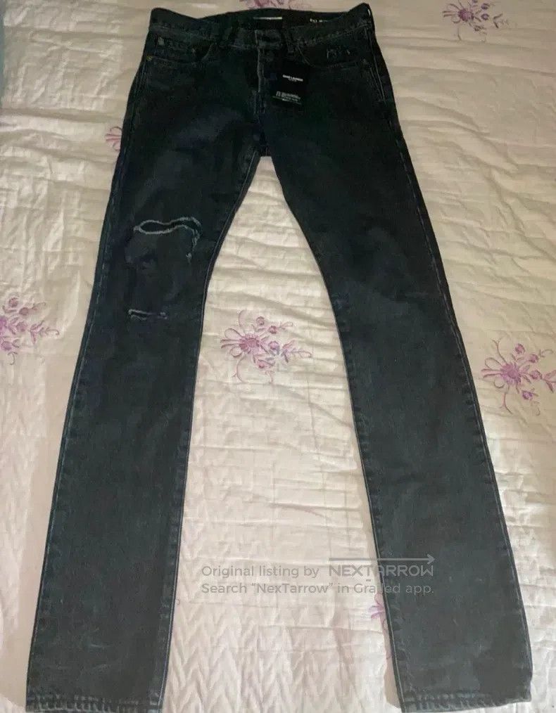 Saint Laurent Paris Saint Laurent Paris Single knee double cut denim pants siz Size US 29 - 1 Thumbnail
