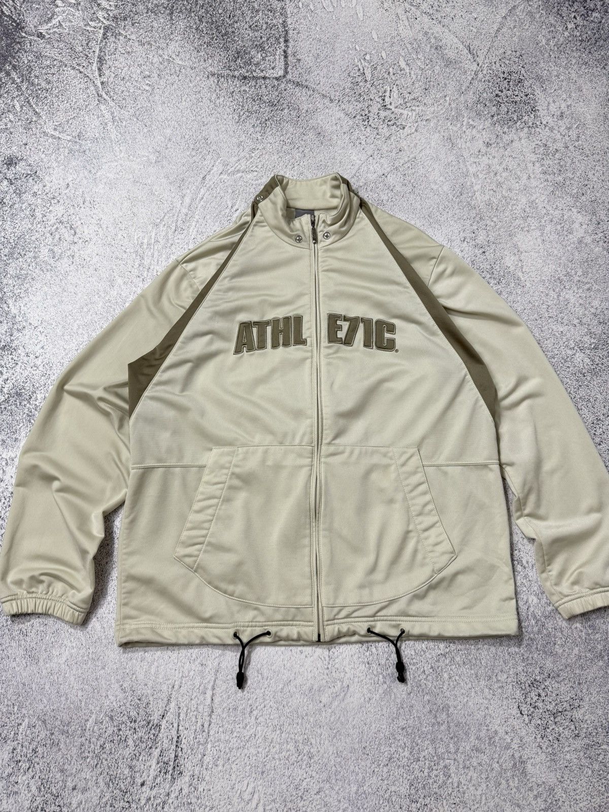 Nike × Vintage Vintage 90s Nike Athletic Zip Hoodie Spellout Size US L / EU 52-54 / 3 - 2 Thumbnail