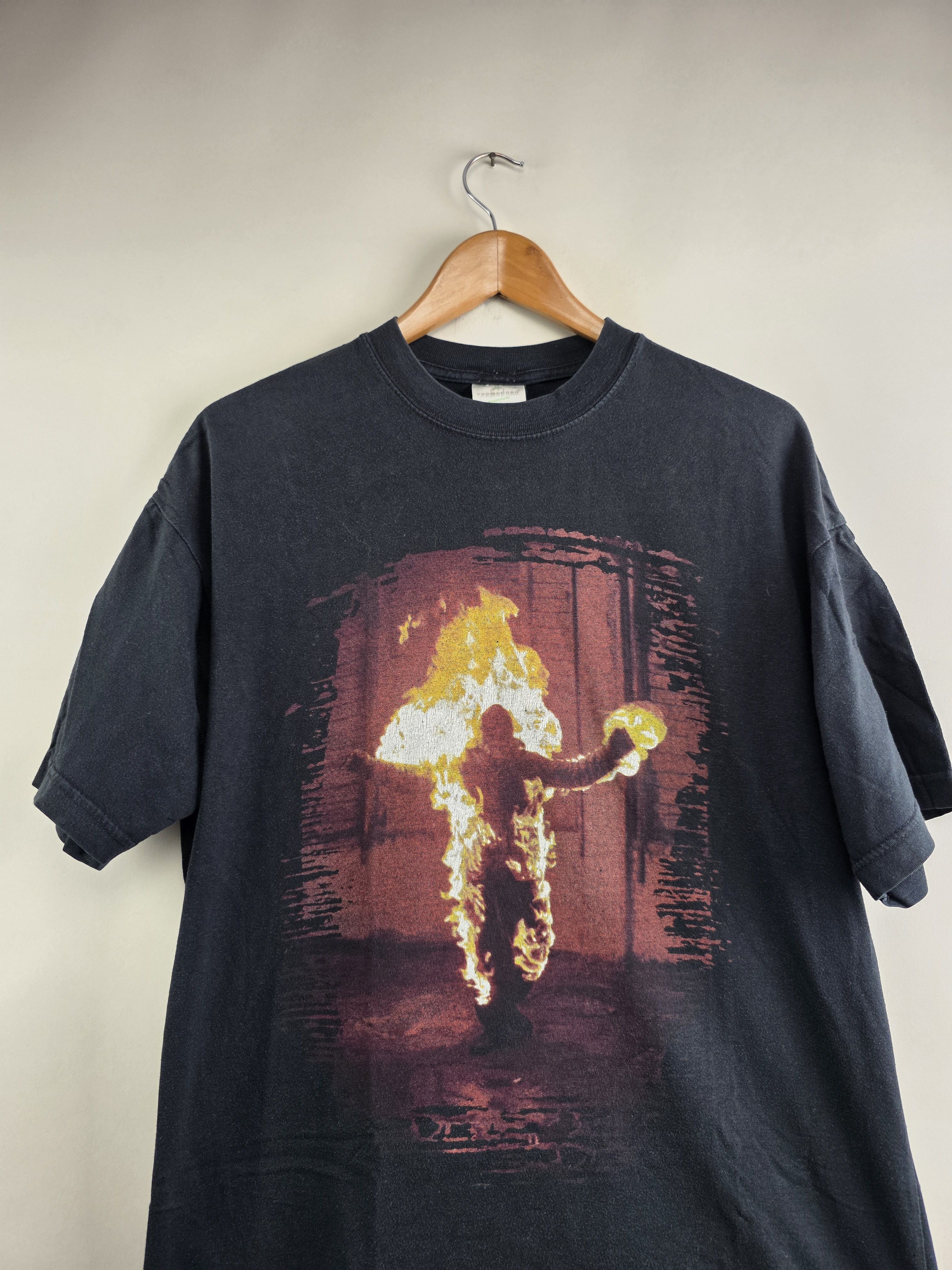 Band Tees × Vintage 90s Rammstein Burning man L 21.5" 27.5" Size US L / EU 52-54 / 3 - 2 Thumbnail