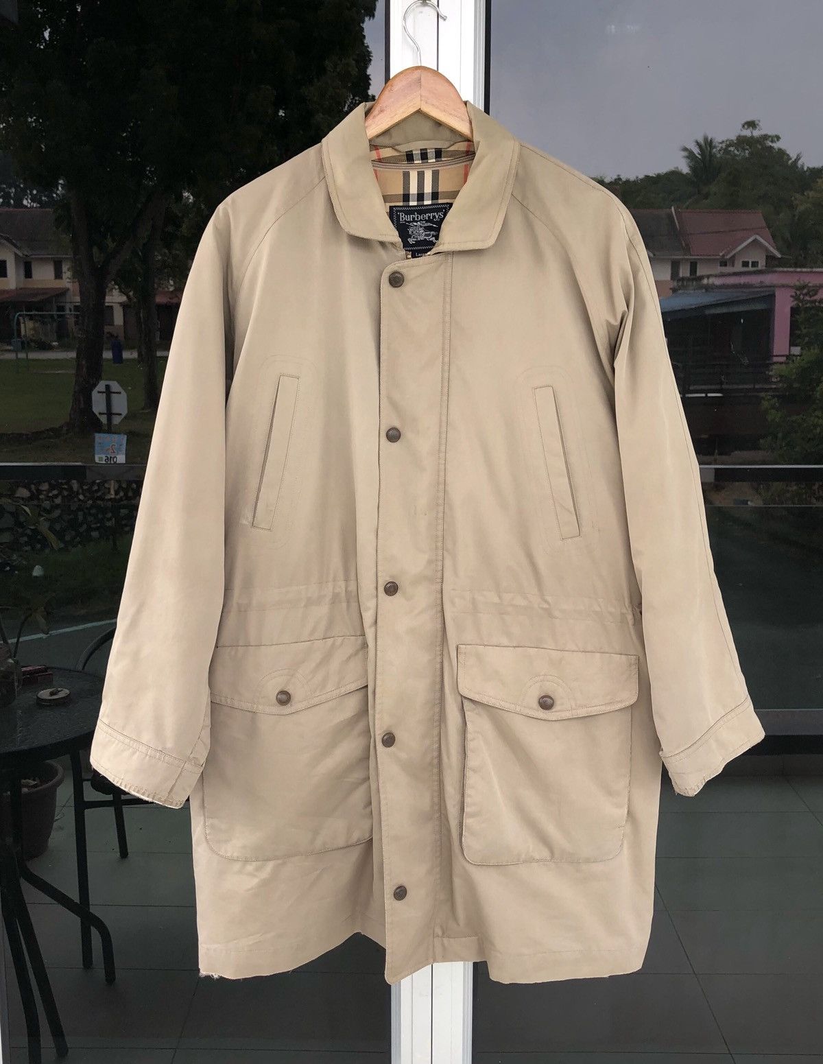 Burberry VTG Burberry London Lined Feathers Novacheck Parka Jacket Size US L / EU 52-54 / 3 - 4 Thumbnail