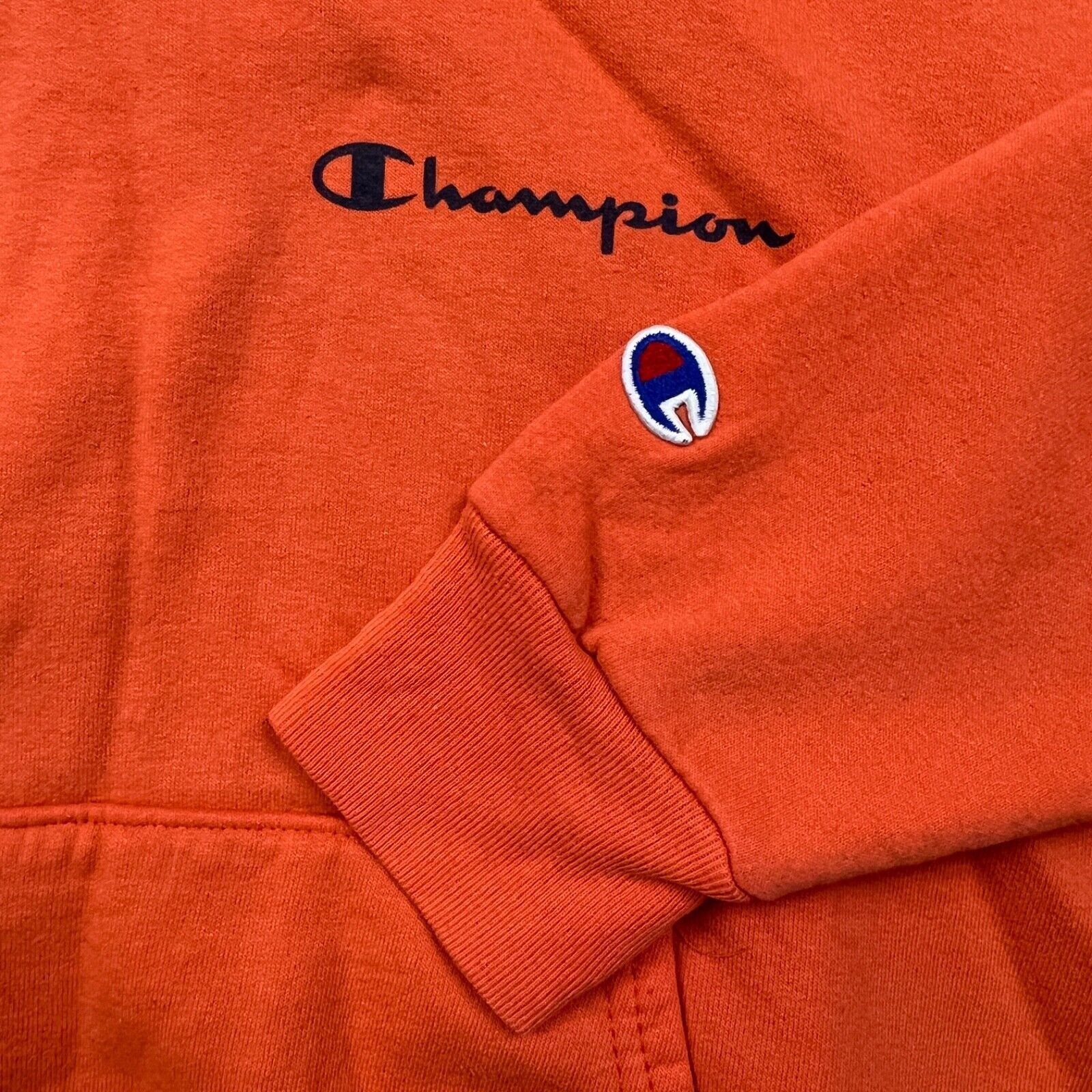 Champion × Vintage Champion Hoodie Authentic Script Distress Hooded Sweatshirt Size US M / EU 48-50 / 2 - 2 Thumbnail