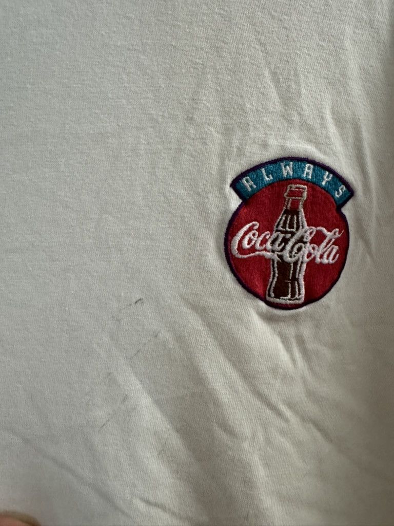 Coca Cola × Vintage 1980's Coca Cola Layered Grey Purple Small Logo T-Shirt Size US XL / EU 56 / 4 - 2 Thumbnail