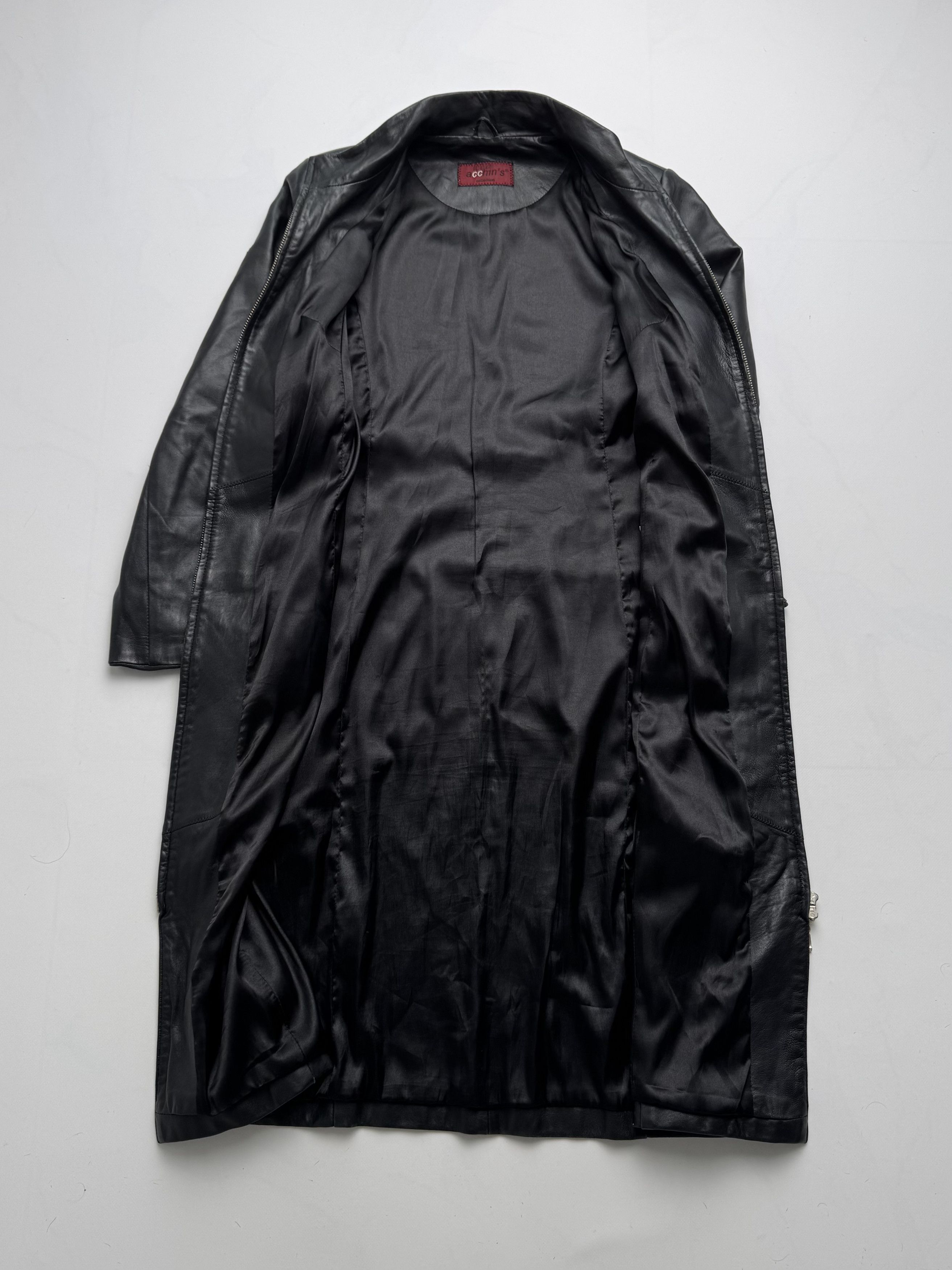 Vintage Vintage Long Leather Jacket On Zipper B8(V405)E2 Size M / US 6-8 / IT 42-44 - 6 Thumbnail