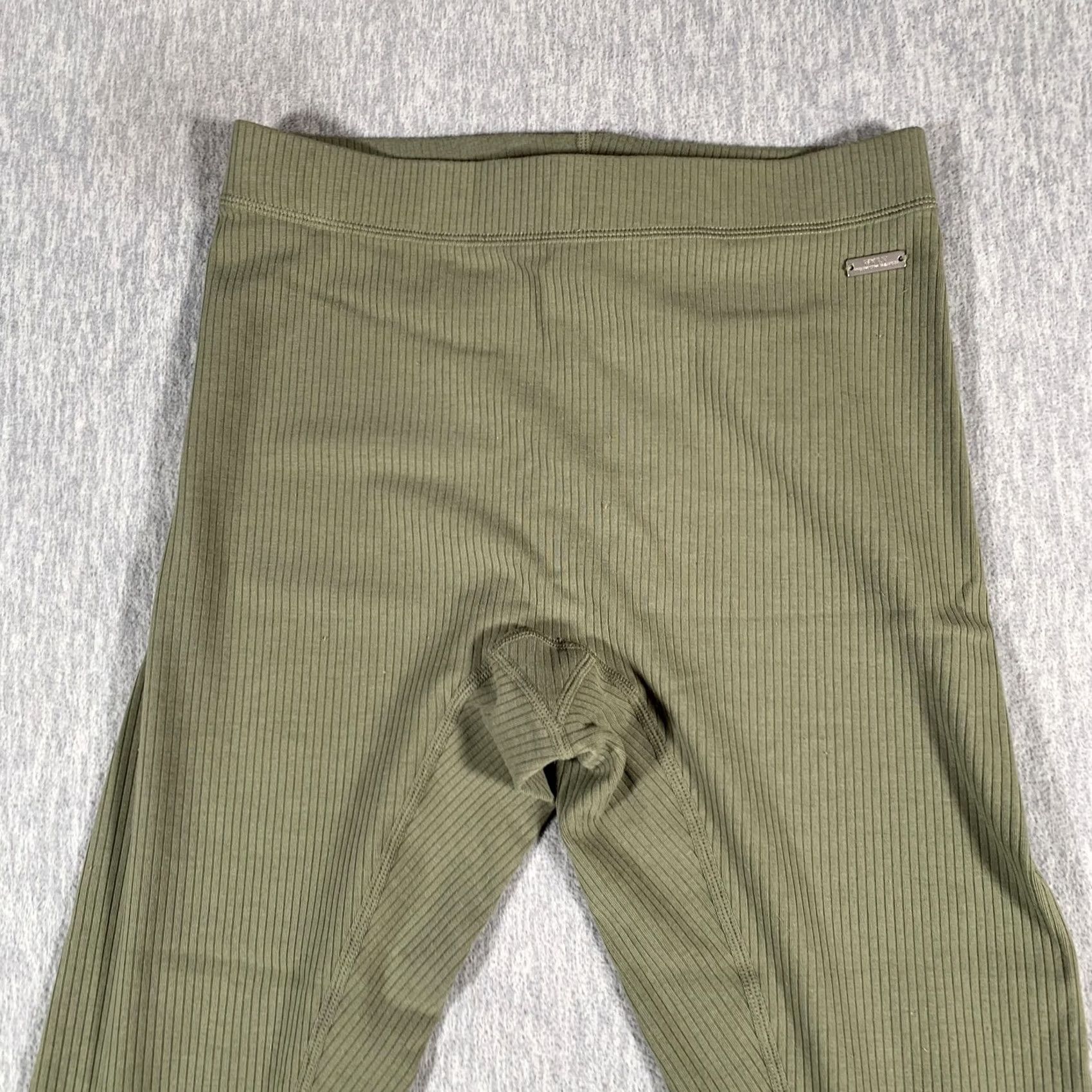 Olive BYLT Womens Small Olive Green Rib High-Waist Legging Pants Yoga Activewear Size 28" / US 6 / IT 42 - 4 Thumbnail