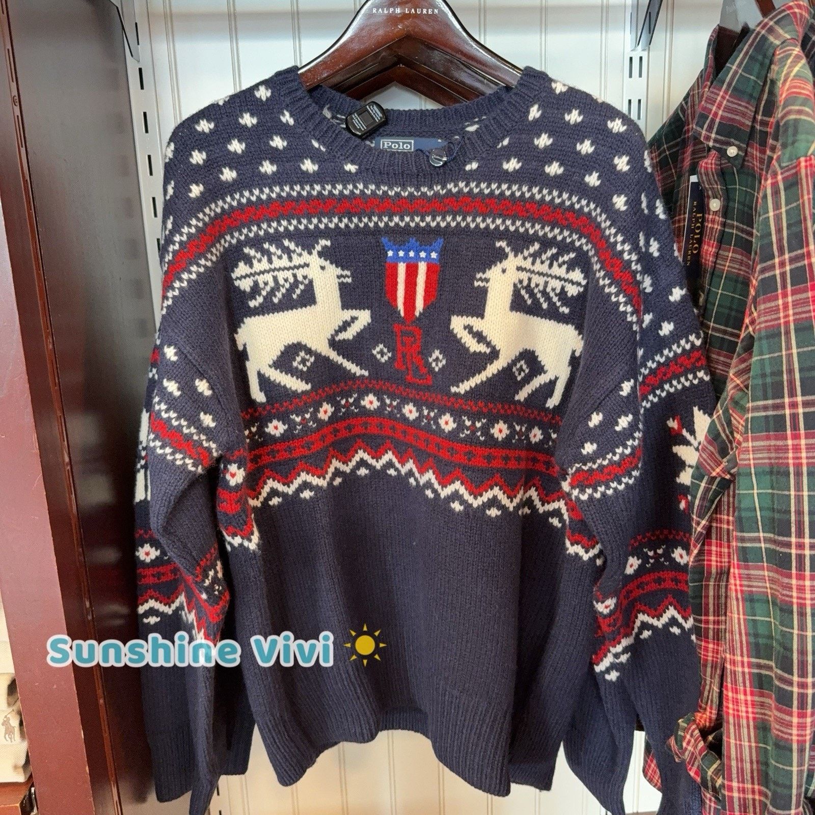 Ralph Lauren Purple Label NWT RALPH LAUREN Men Reindeer Patterned Wool Sweater large Size US L / EU 52-54 / 3 - 1 Thumbnail